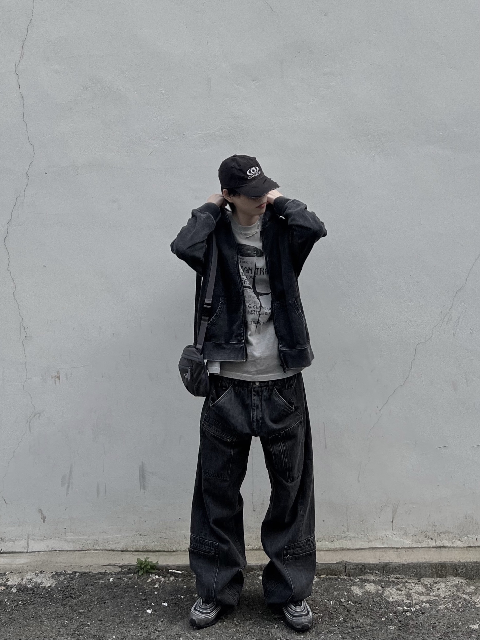Nike x Comme des Garcons Air Max 97 Black 착용 스타일
