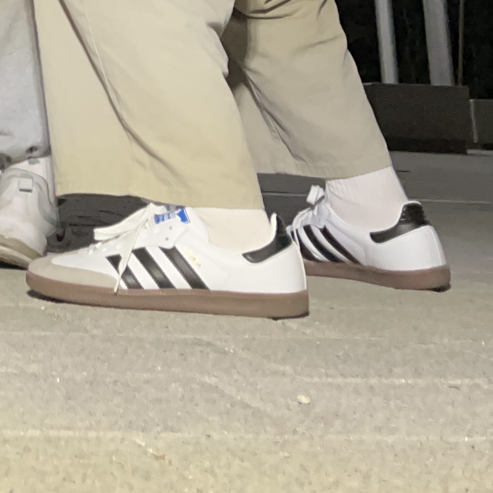 Adidas Samba Vegan White Black 착용 스타일