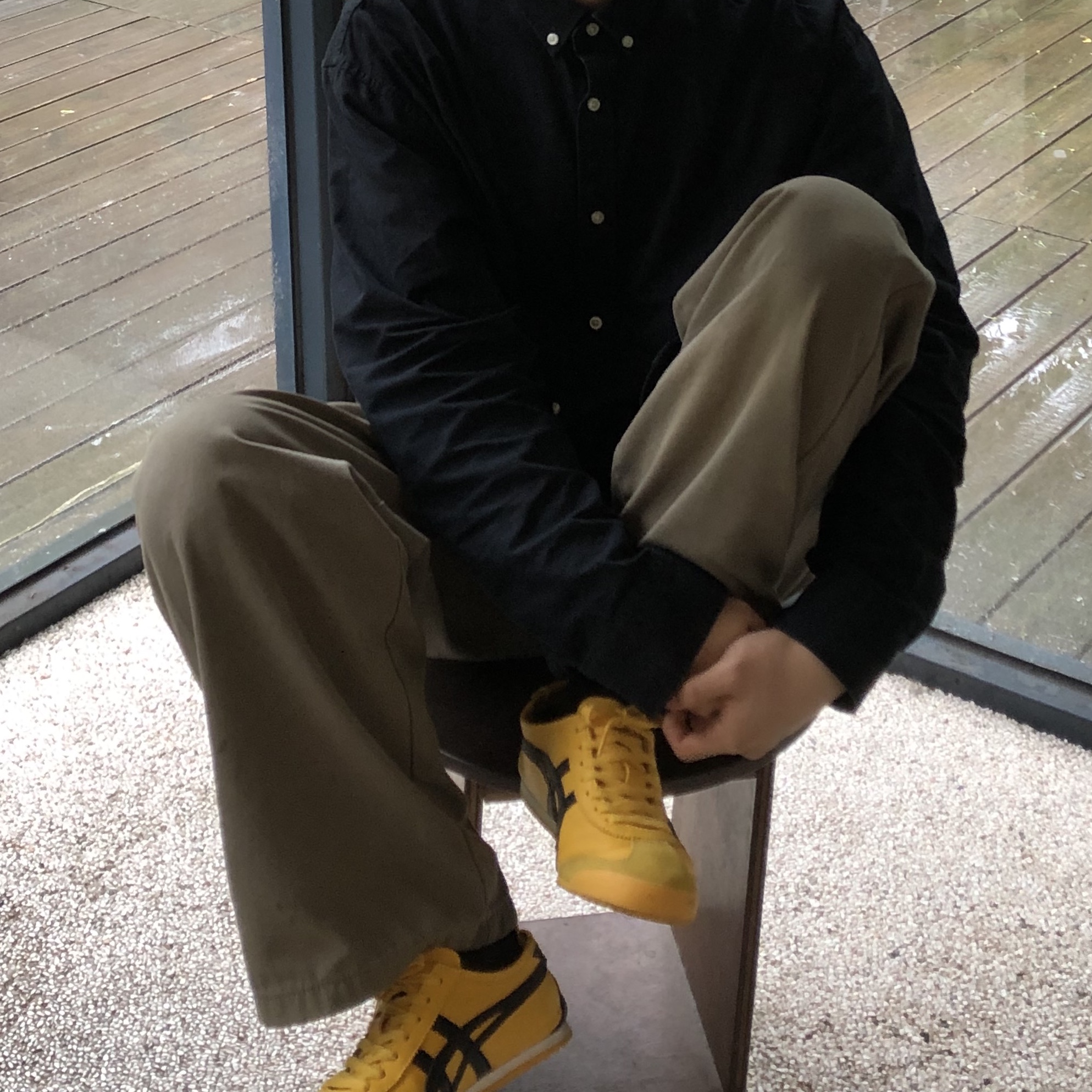 Onitsuka Tiger Mexico 66 Yellow Black 착용 스타일