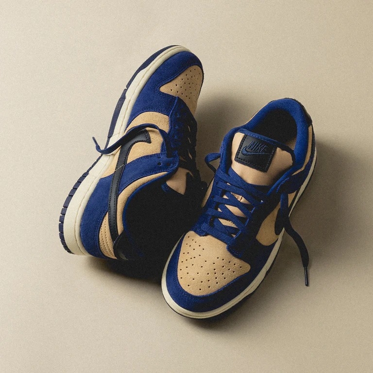 (W) Nike Dunk Low LX Blue Suede 착용 스타일