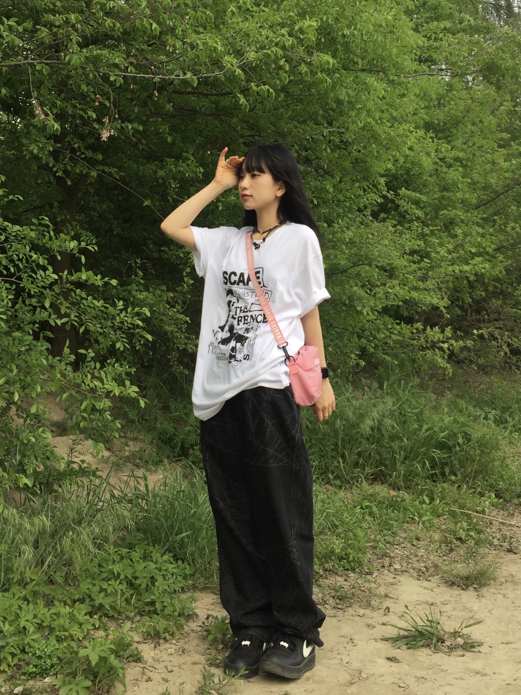 Human Made Military Pouch #1 Pink, Nike x Ambush Air Force 1 Low SP Black 착용 스타일 - 1