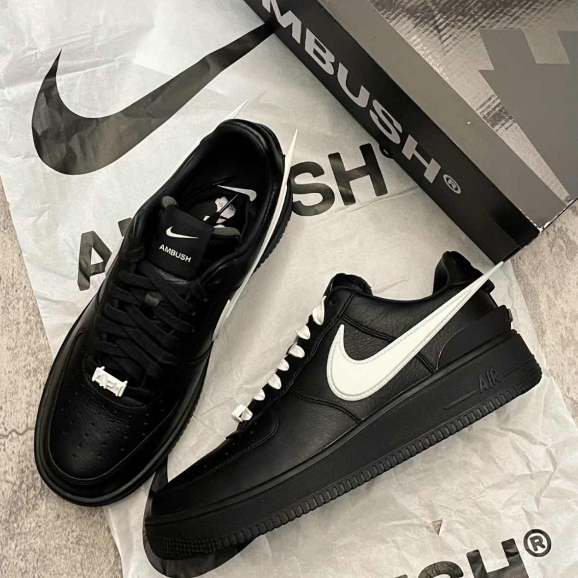 Nike x Ambush Air Force 1 Low SP Black 착용 스타일