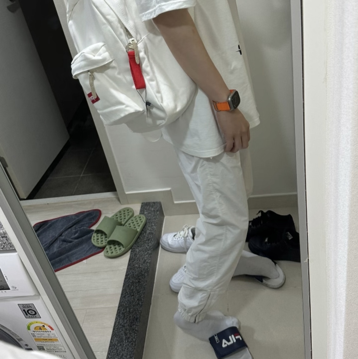 Nike NRG Solo Swoosh Woven Track Pants Phantom White - Asia 착용 스타일