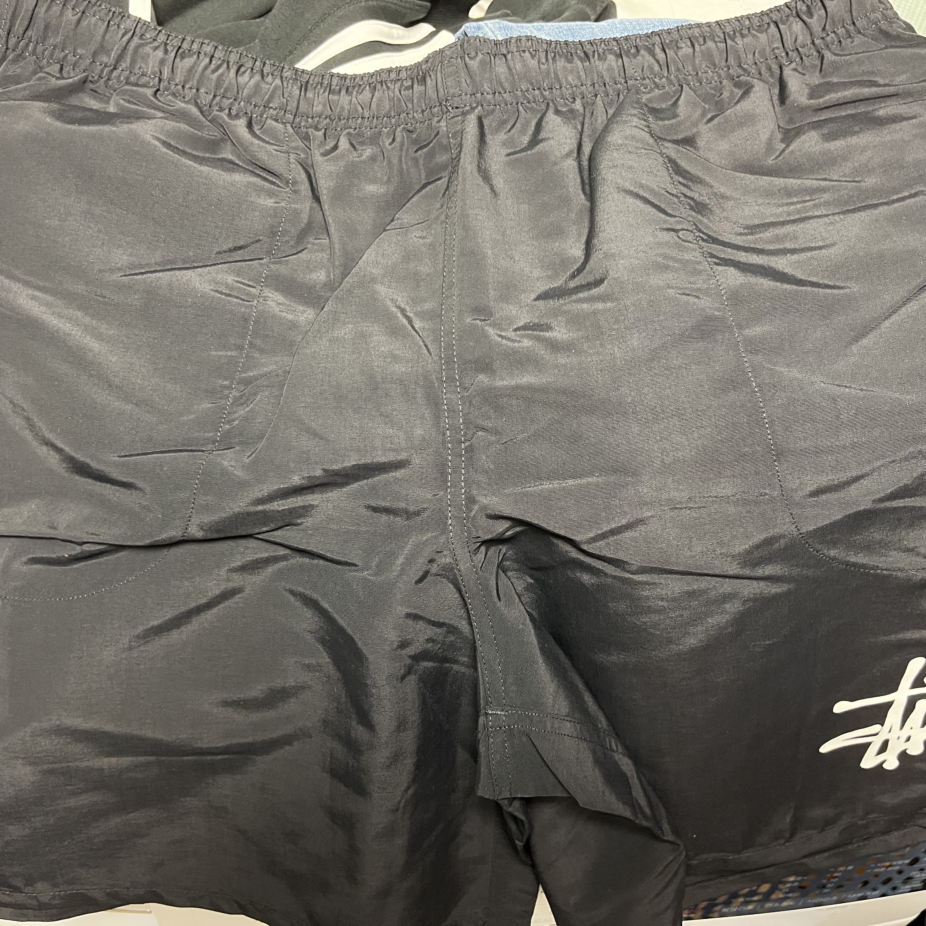 Stussy Big Basic Water Shorts Black 착용 스타일