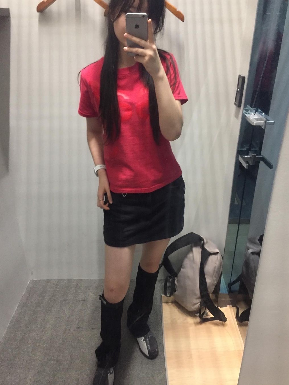 [KREAM 단독] Safarispot 1/2 Basic Safari T-Shirt Red 착용 스타일 - 2