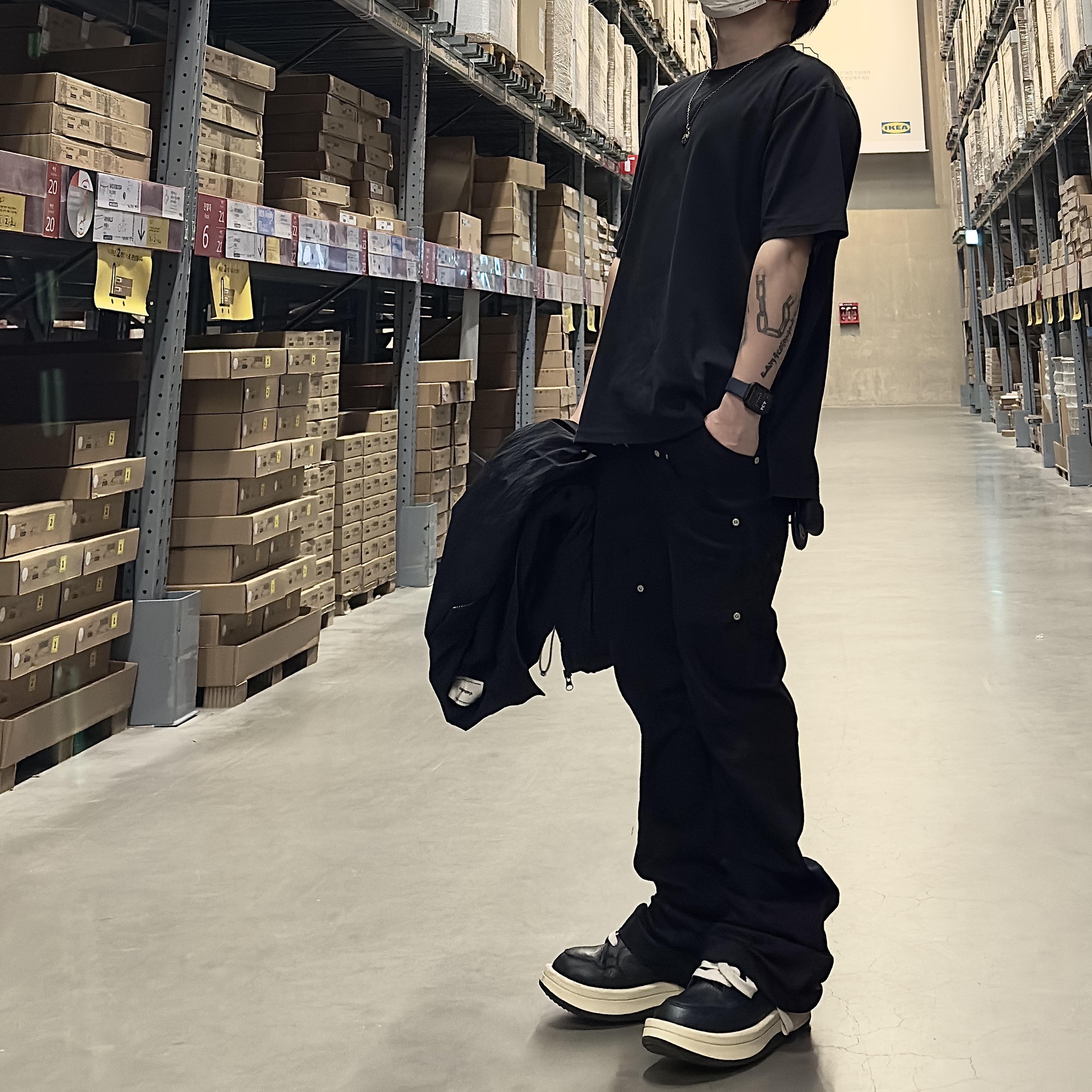 Converse x Drkshdw Turbowpn Black Cream 착용 스타일
