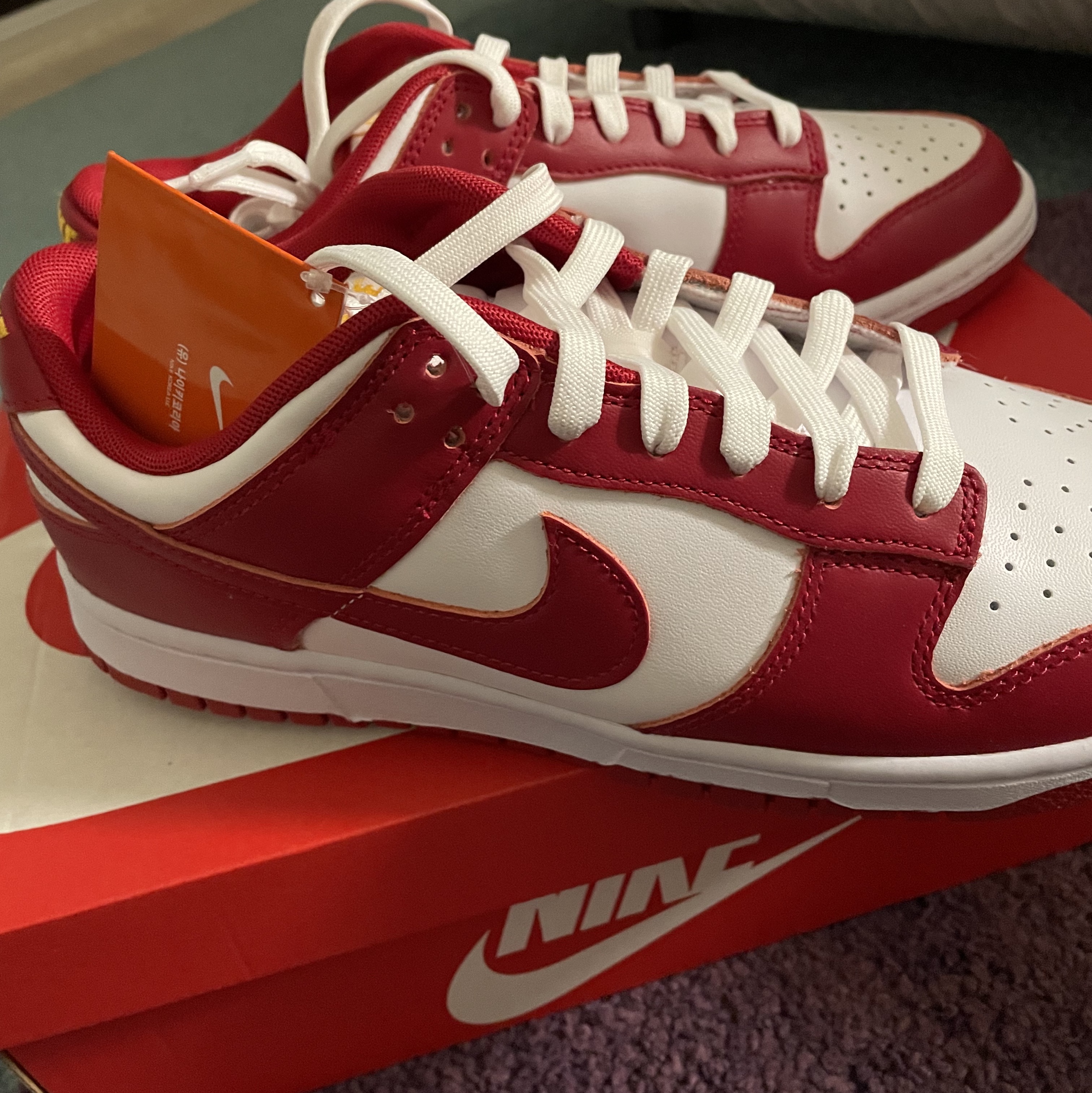 Nike Dunk Low Retro Gym Red 착용 스타일 - 1