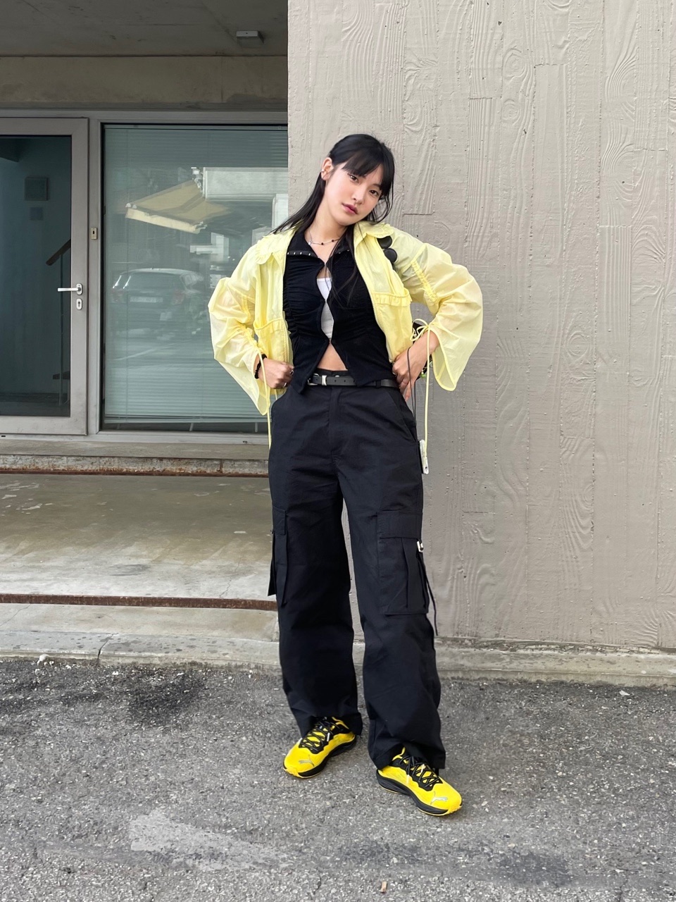 Puma x Balansa Liberate Nitro 2 Freesia Black 착용 스타일 - 1