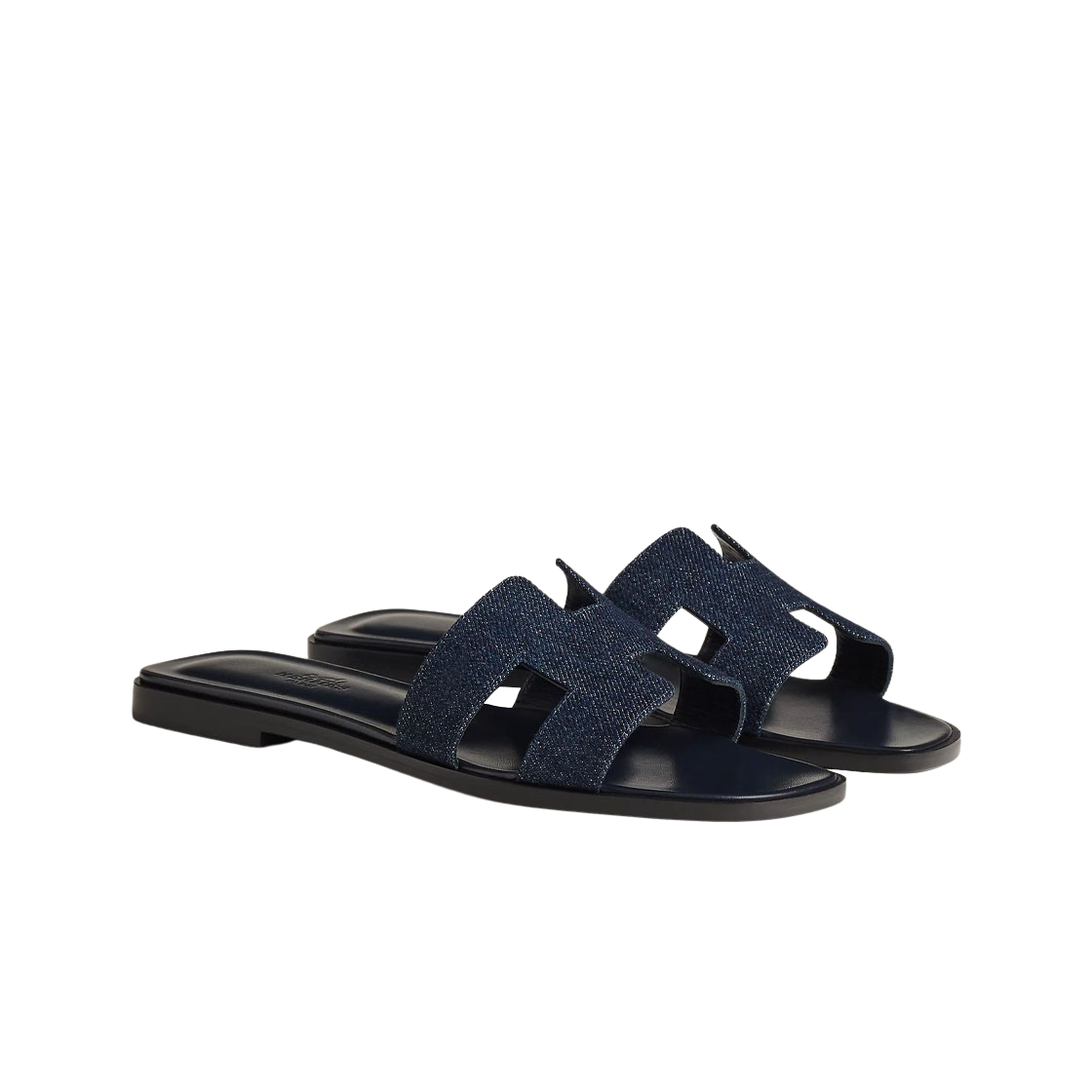 (W) 에르메스 오란 샌들 데님 & 블루 브뤼((W) Hermes Oran Sandal Denim & Bleu Brut) - 2