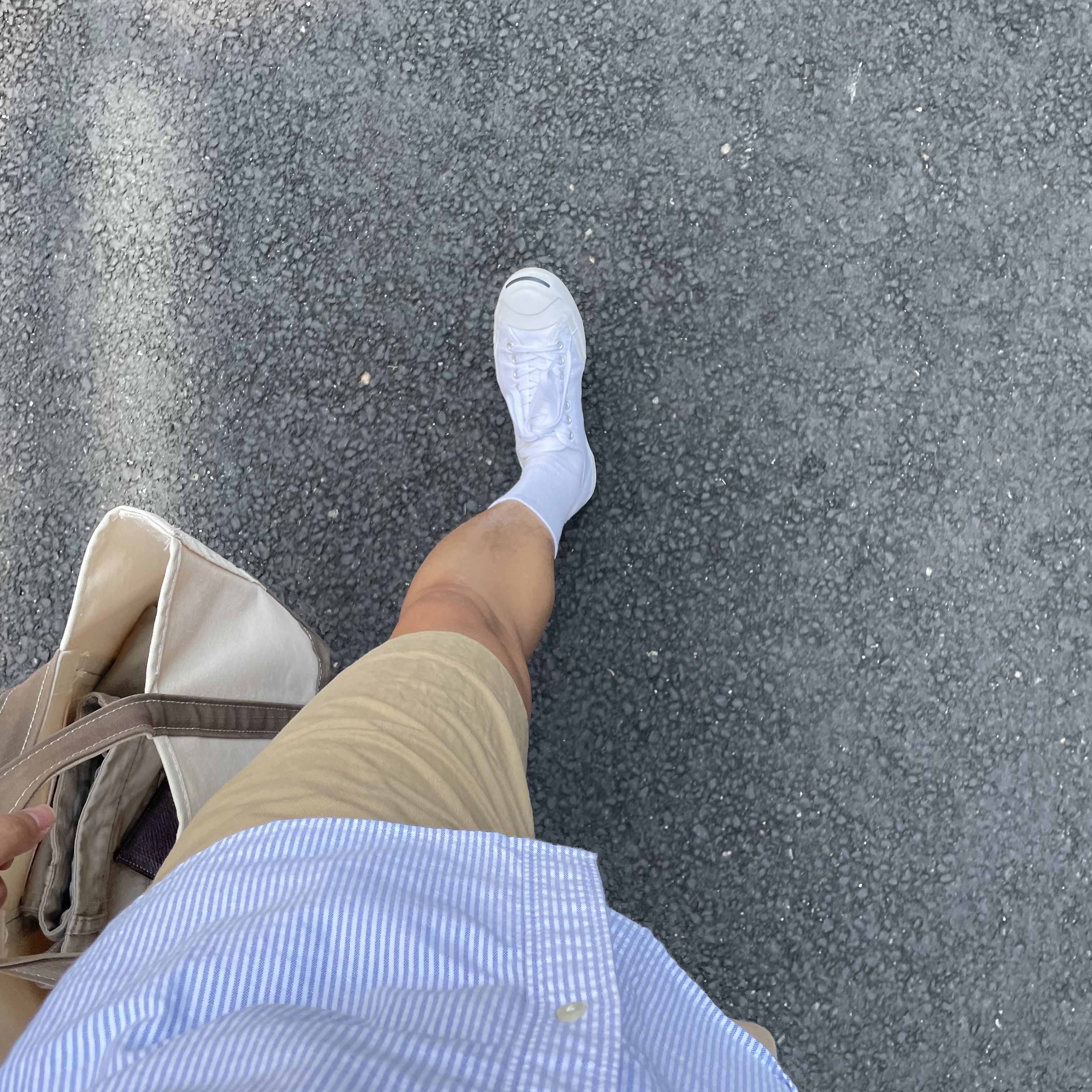 Converse Jack Purcell Ox White 착용 스타일