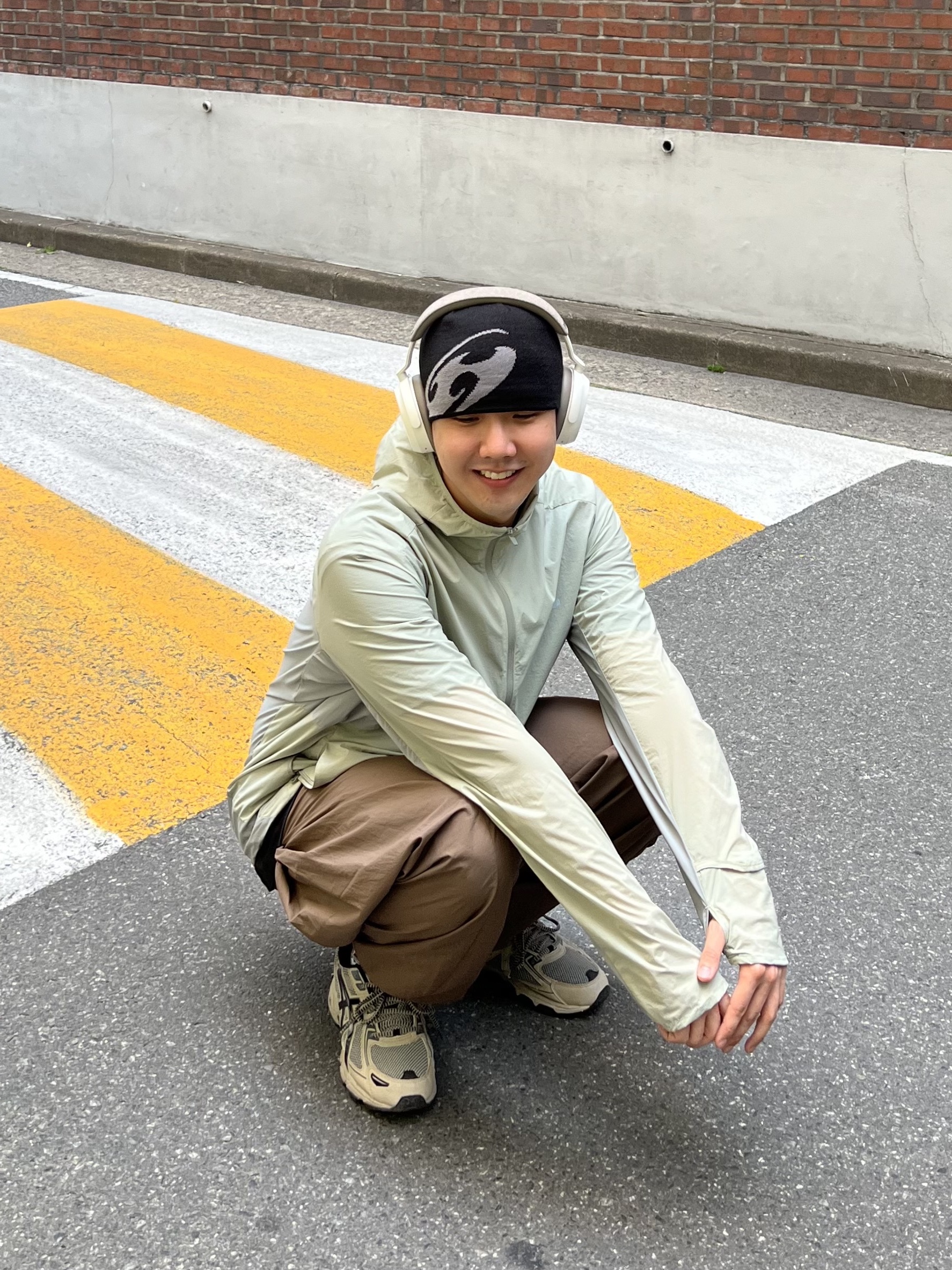 Sansan Gear Air Dash Jacket Light Green - 23SS, Sansan Gear Side Snap Pants Brown - 22FW 착용 스타일 - 3