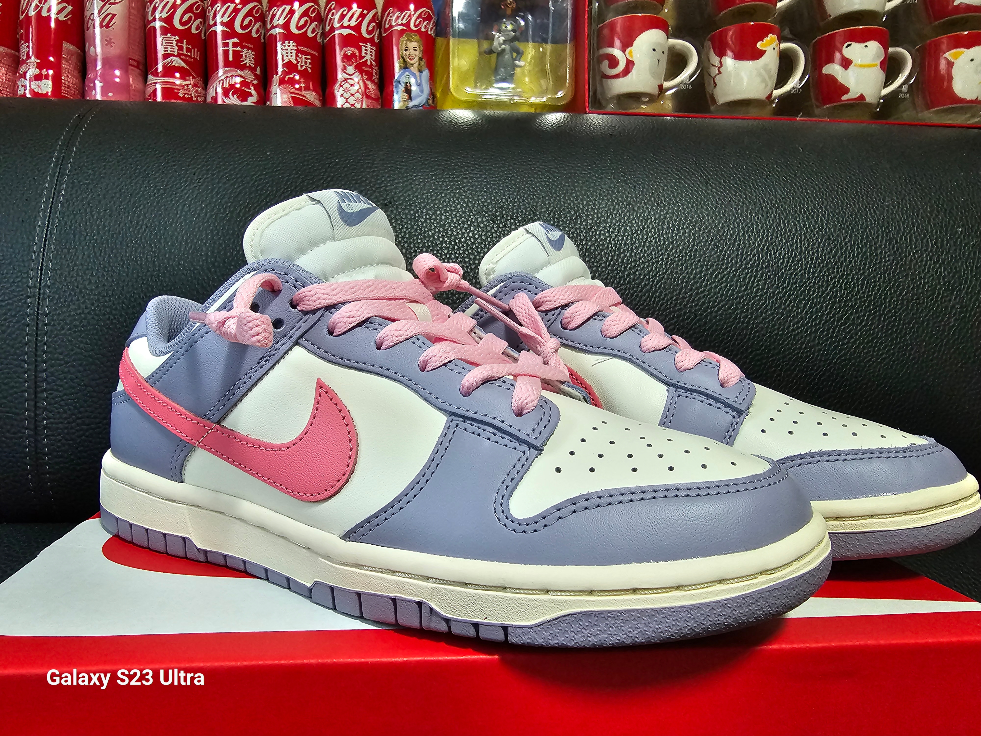 (W) Nike Dunk Low Indigo Haze Coral Chalk 착용 스타일 - 1