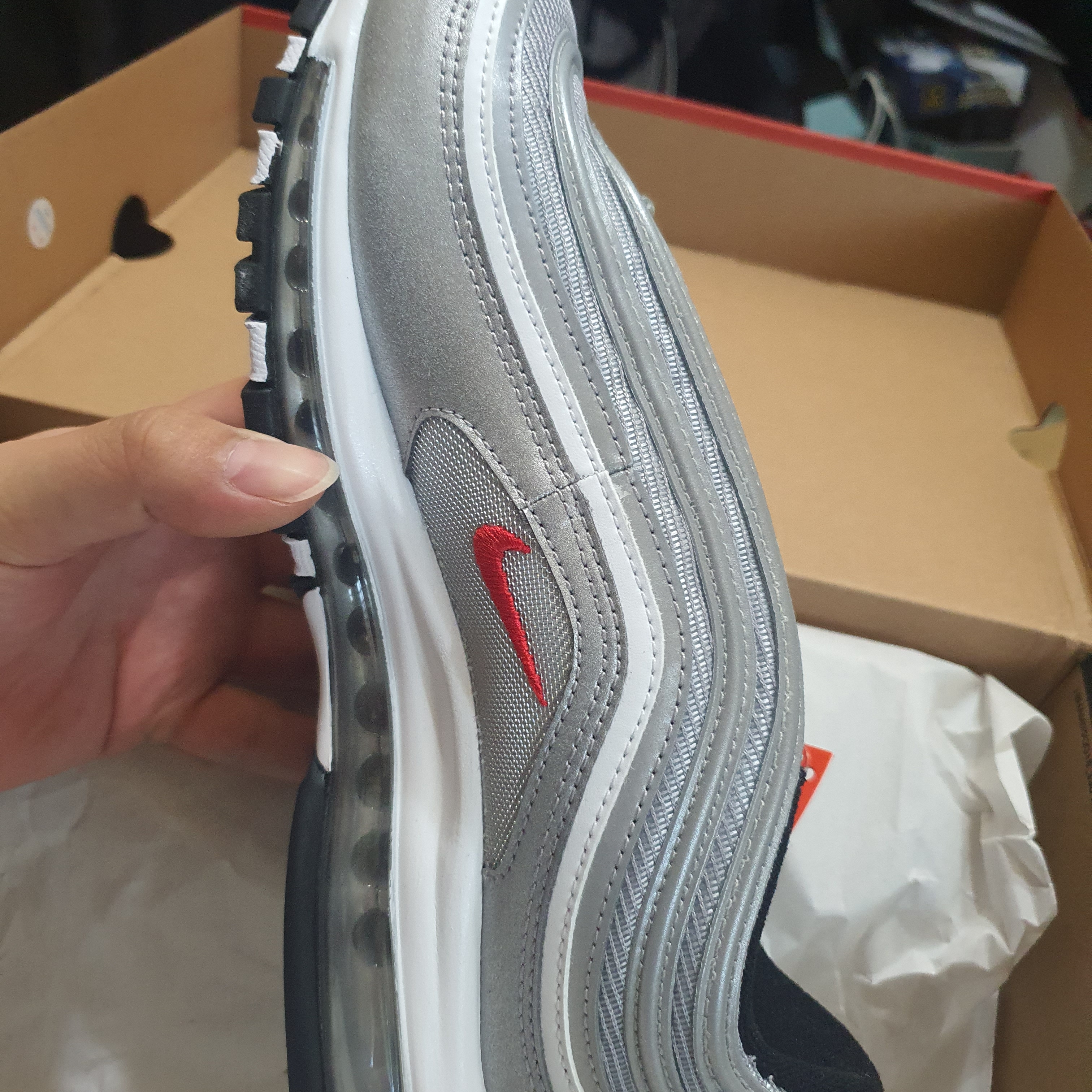 Nike Air Max 97 OG Silver Bullet 2022 착용 스타일