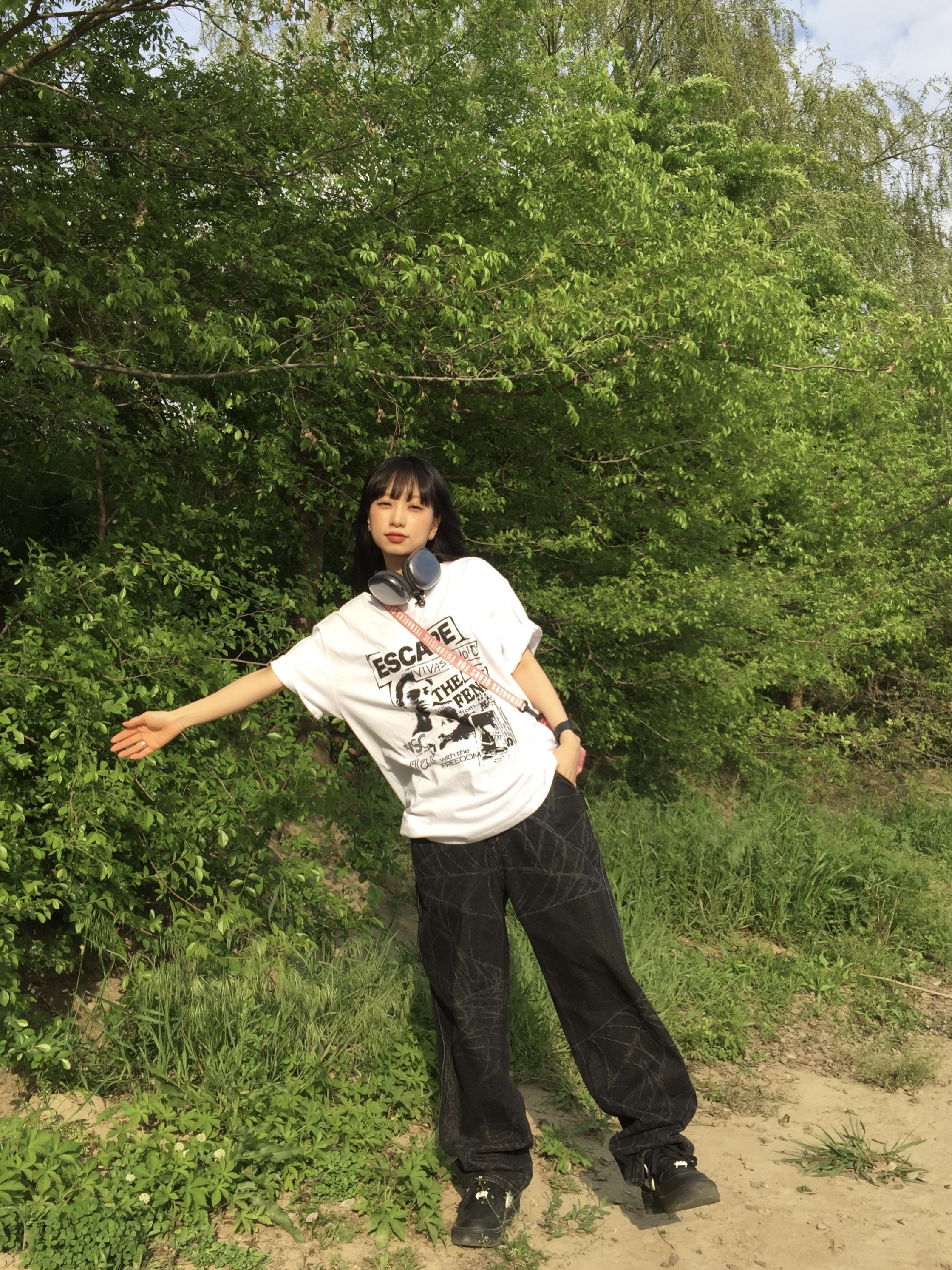 Human Made Military Pouch #1 Pink, Nike x Ambush Air Force 1 Low SP Black 착용 스타일 - 3