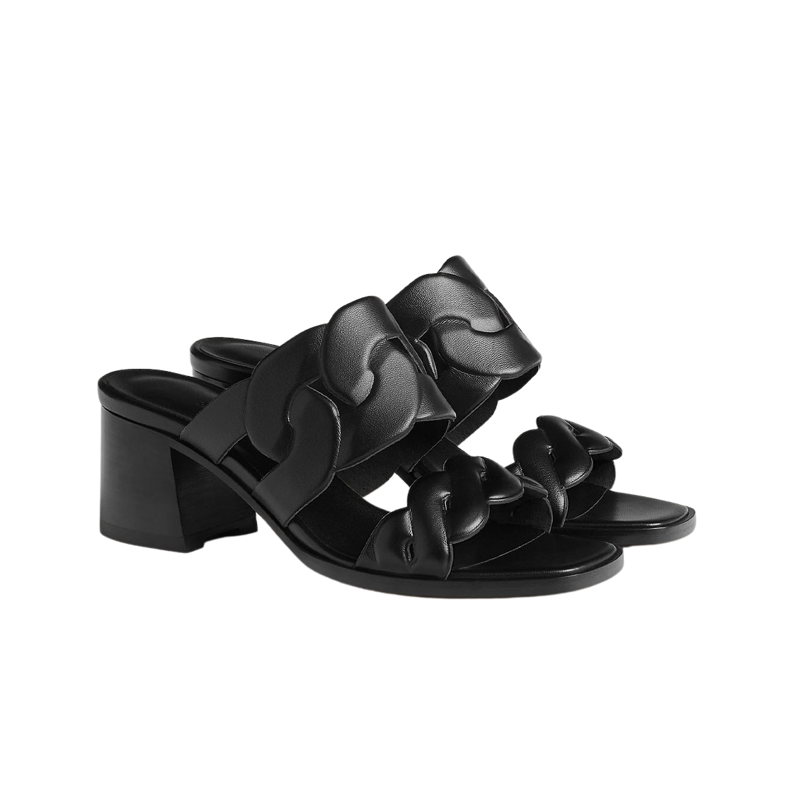 (W) 에르메스 가비 60 샌들 나파 & 누아((W) Hermes Gaby 60 Sandal Nappa & Noir) - 2
