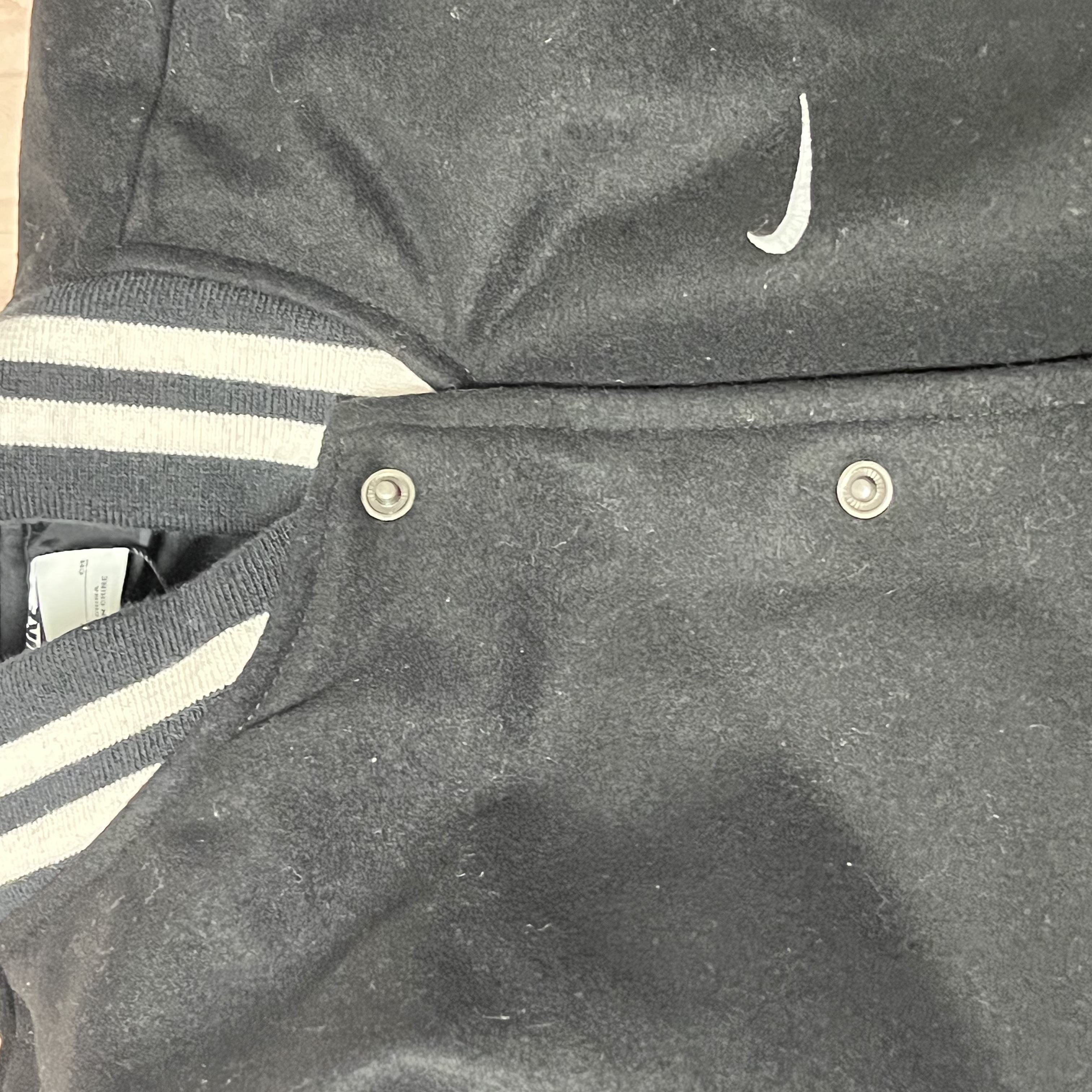 Nike NSW Authentics Varsity Jacket Black - Asia 착용 스타일