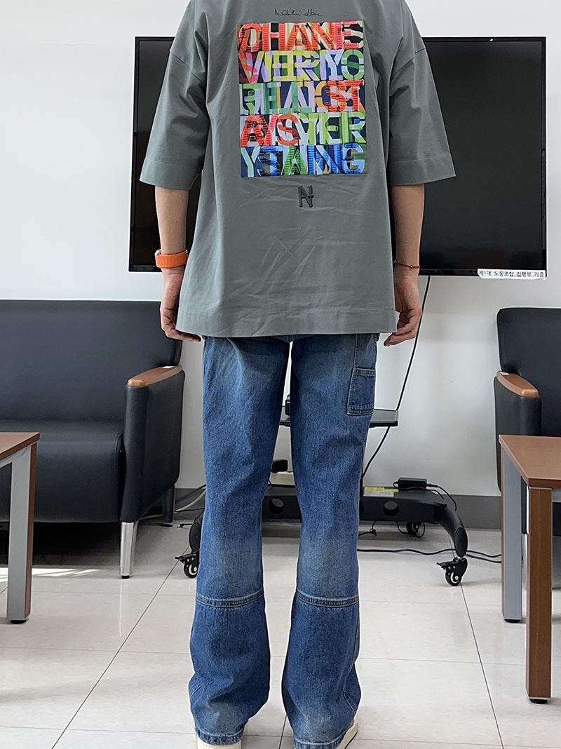 Juun.J Carpenter Denim Blue - 23SS, Jordan 1 x Travis Scott Retro Low OG SP Sail and Ridgerock 착용 스타일 - 2