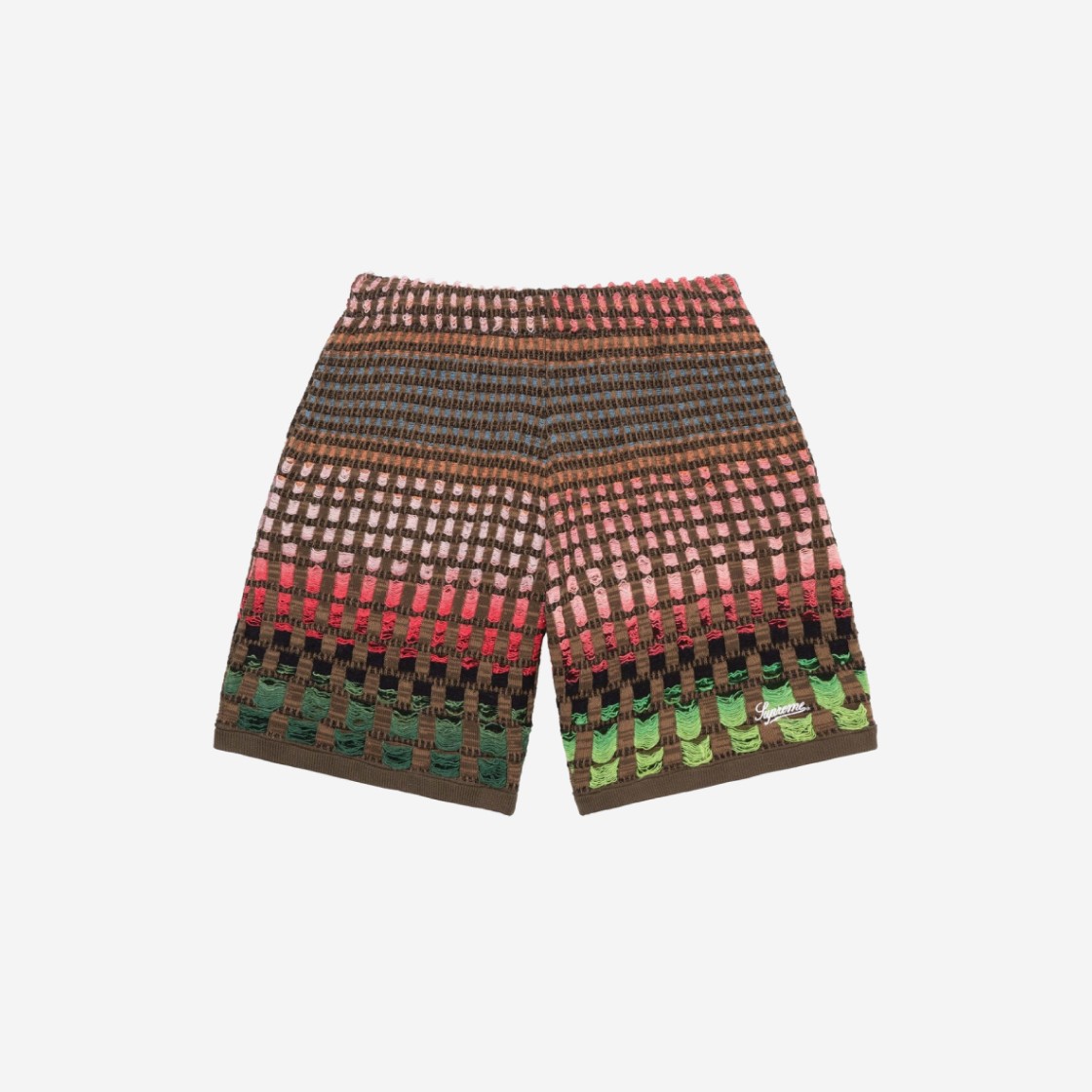 Supreme Gradient Grid Knit Shorts Brown - 23SS 상세 이미지 1