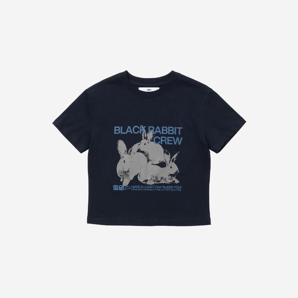 밀로 아카이브 래빗 크루 티셔츠 네이비(Millo Archive Rabbit Crew T-Shirt Navy) - 2
