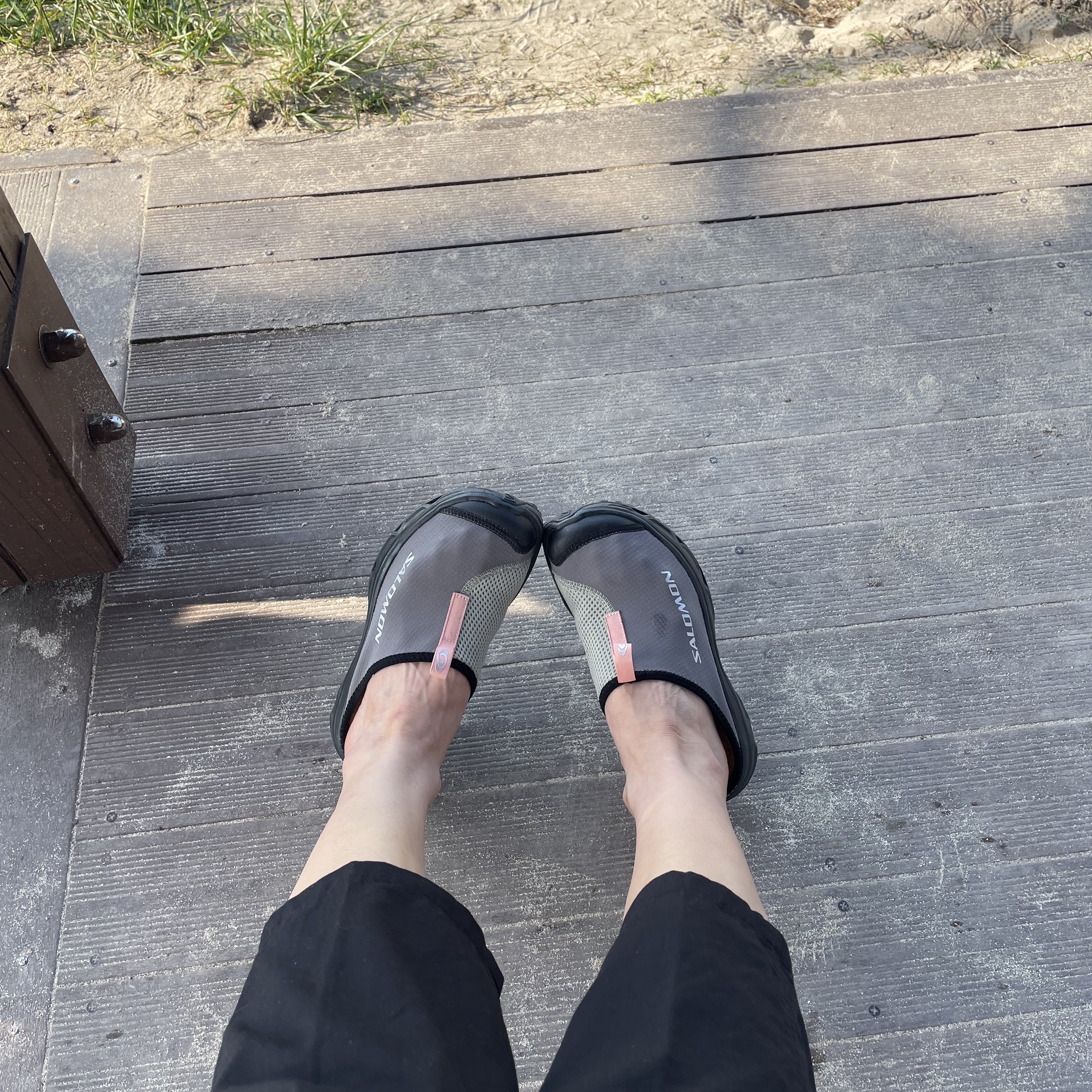 Salomon RX Slide 3.0 Pewter 착용 스타일 - 1
