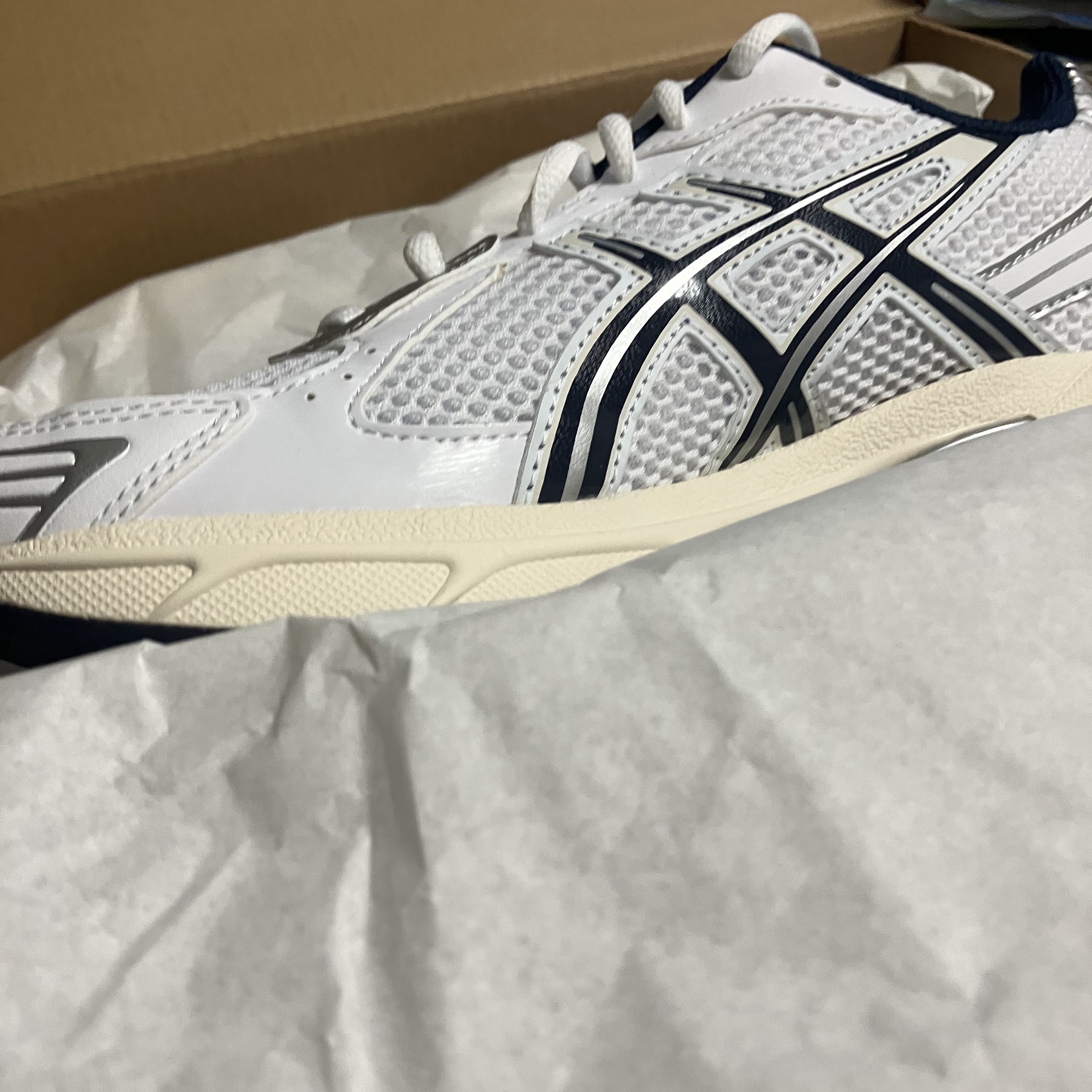 (W) Asics Gel-1130 White Midnight 착용 스타일 - 2