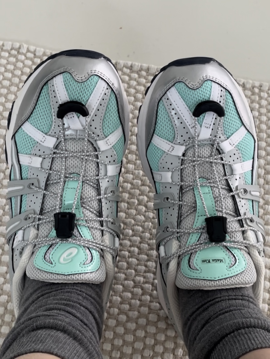 (W) Asics x Matin Kim Gel-Sonoma 15-50 Oasis Green Pure Silver, (W) Asics x Matin Kim Gel-Sonoma 15-50 Glacier Grey White 착용 스타일 - 2