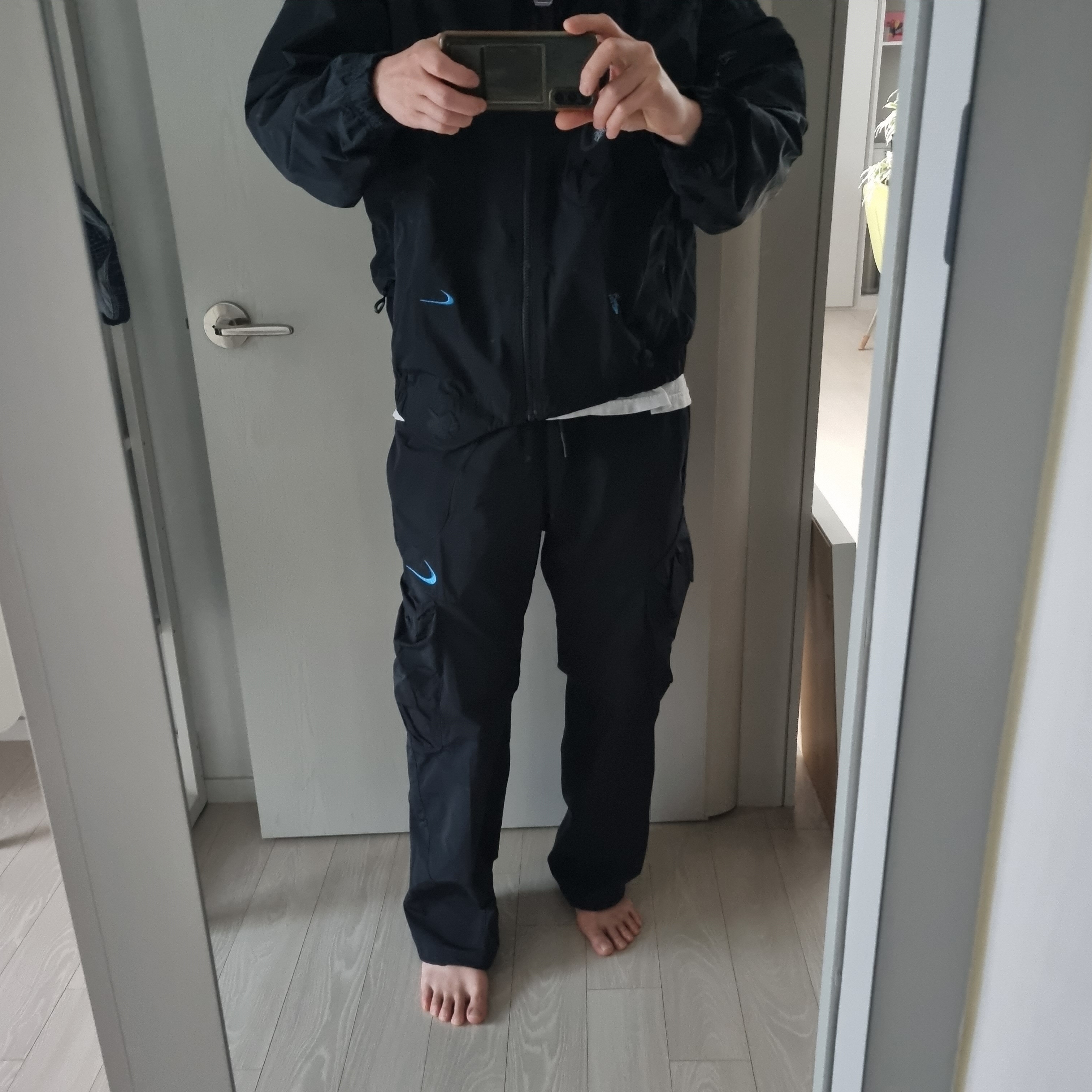Nike x Off-White NRG Track Suit Black - Asia 착용 스타일 - 3