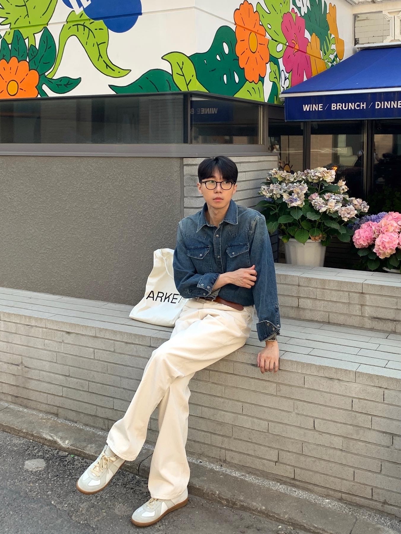 Maison Margiela Calfskin Replica Sneakers 착용 스타일 - 2