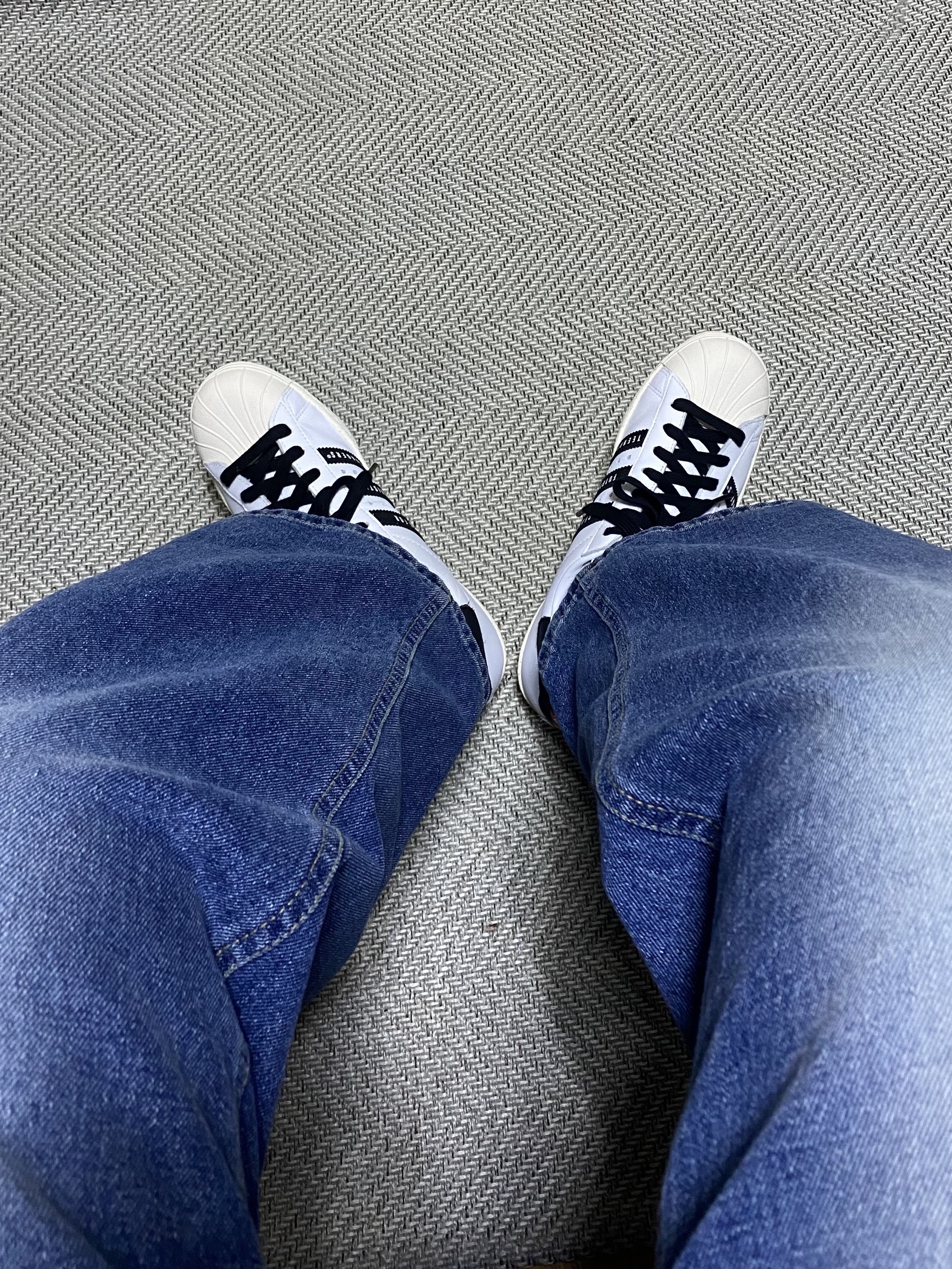 Adidas x Human Made Superstar White Black 착용 스타일
