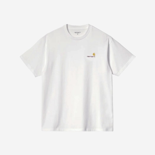 칼하트 WIP 숏슬리브 아메리칸 스크립트 티셔츠 화이트