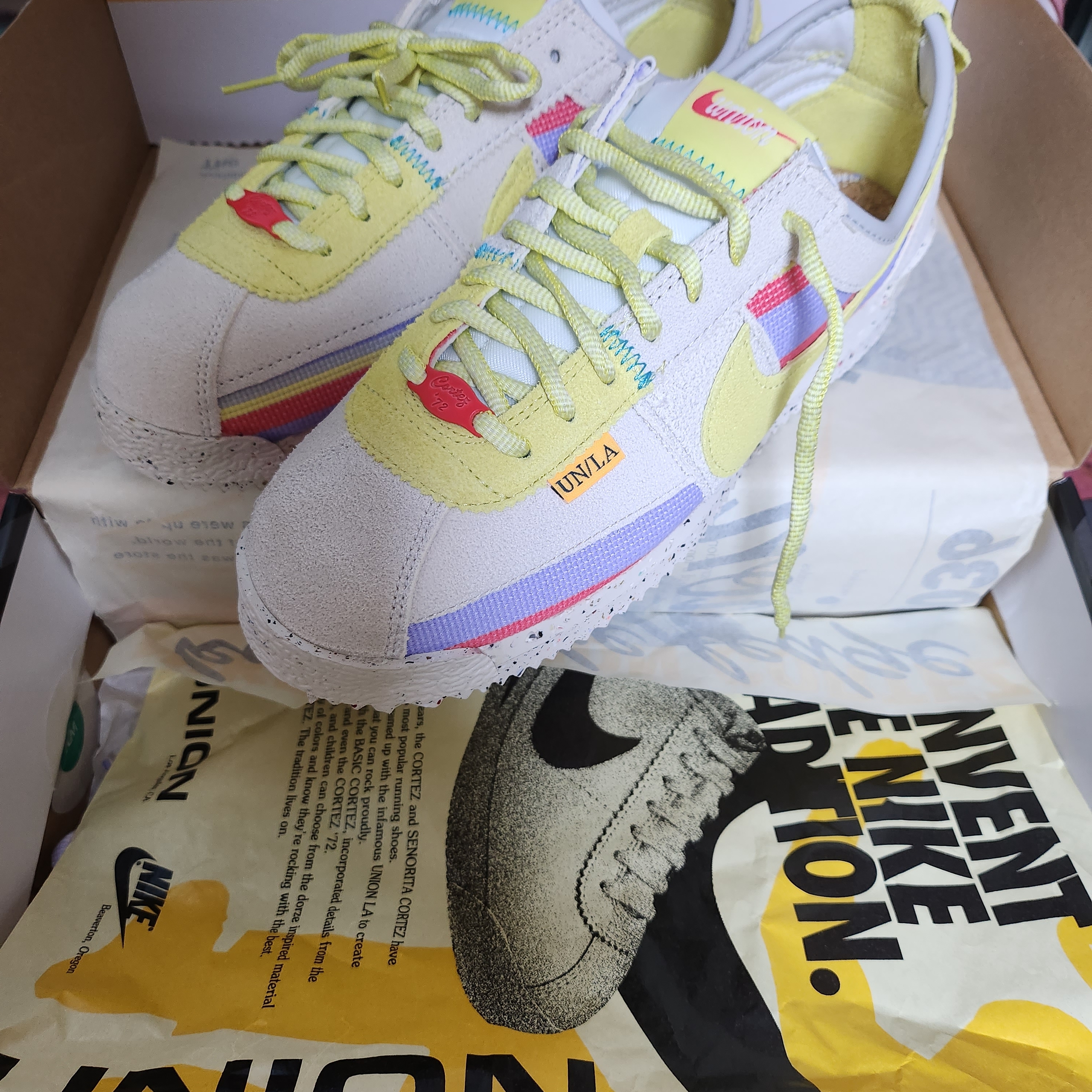 Nike x Union Cortez SP Lemon Frost 착용 스타일