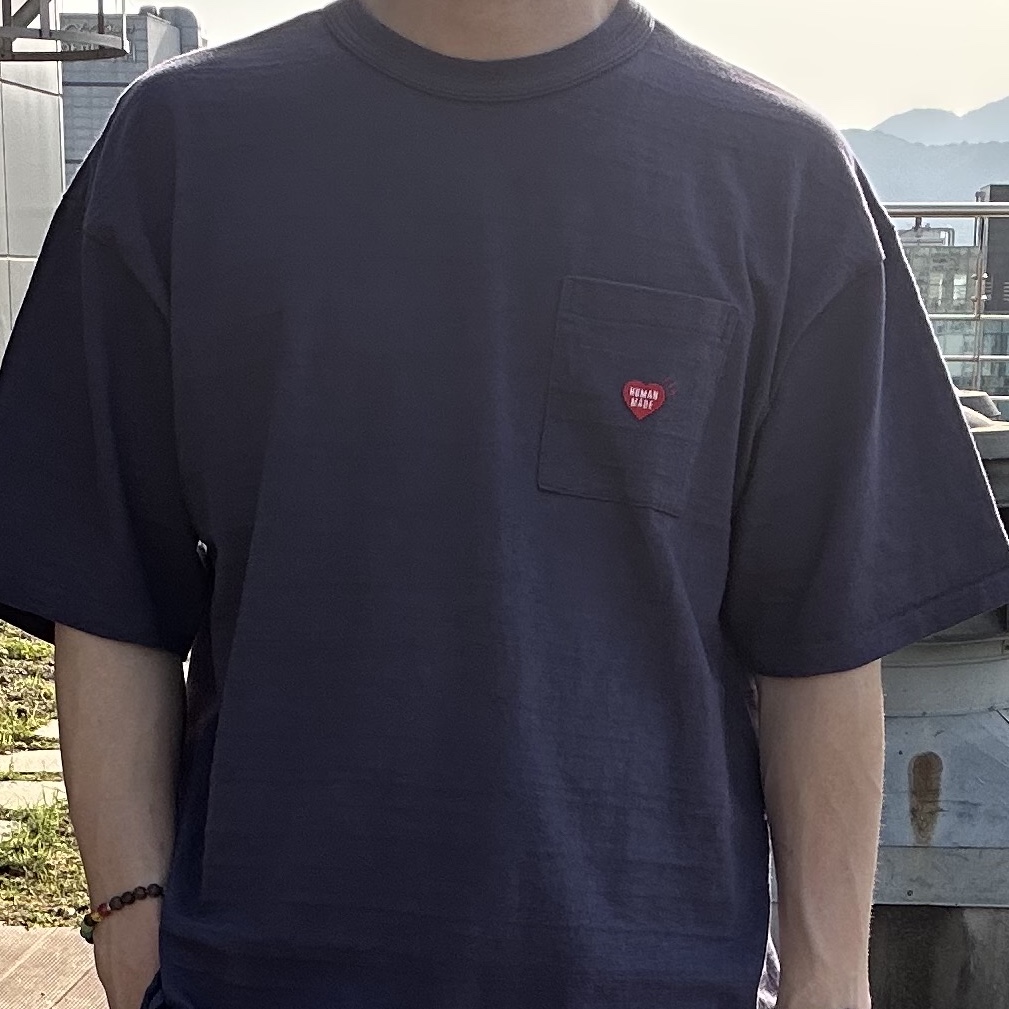 Human Made Pocket T-Shirt #2 Navy 착용 스타일 - 3