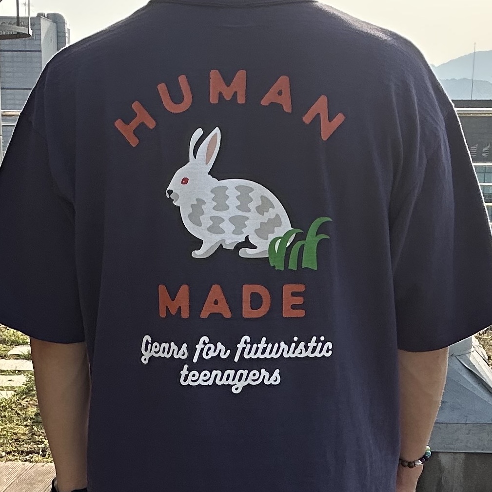 Human Made Pocket T-Shirt #2 Navy 착용 스타일 - 5