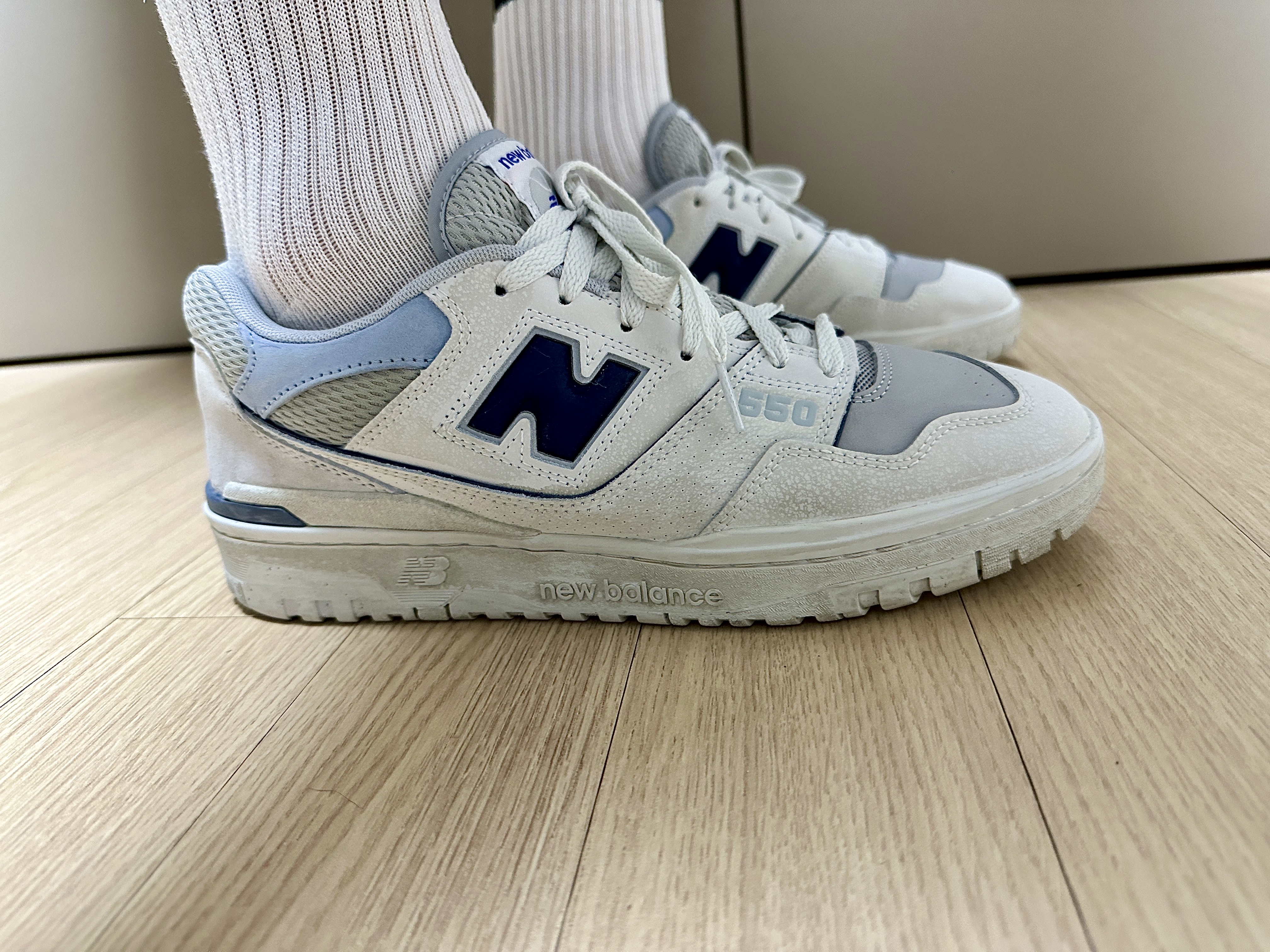 New Balance 550 Nimbus Cloud - 2E Wide 착용 스타일