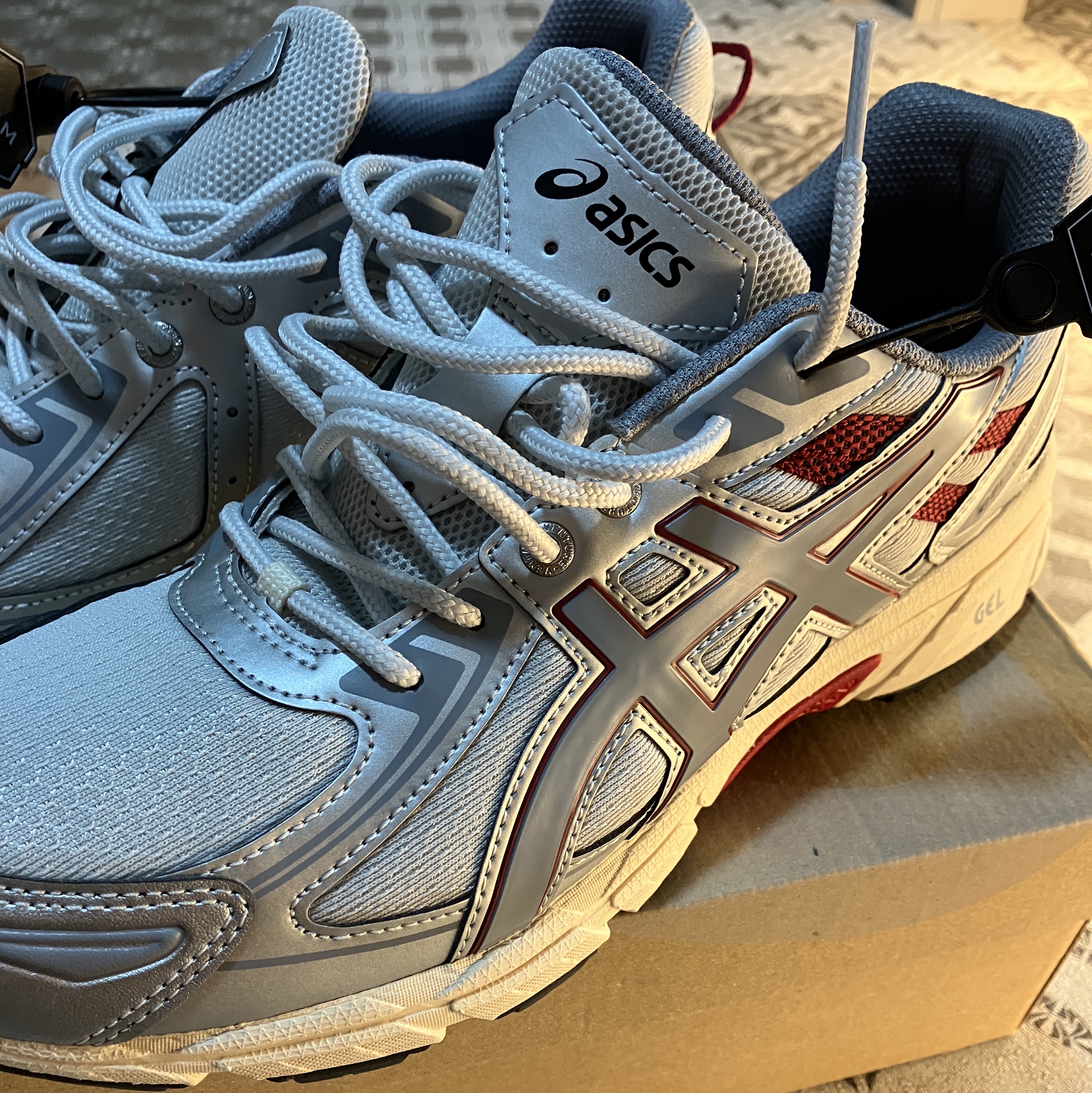 (W) Asics Gel-Venture 6 Glacier Grey Sheet Rock 착용 스타일 - 2