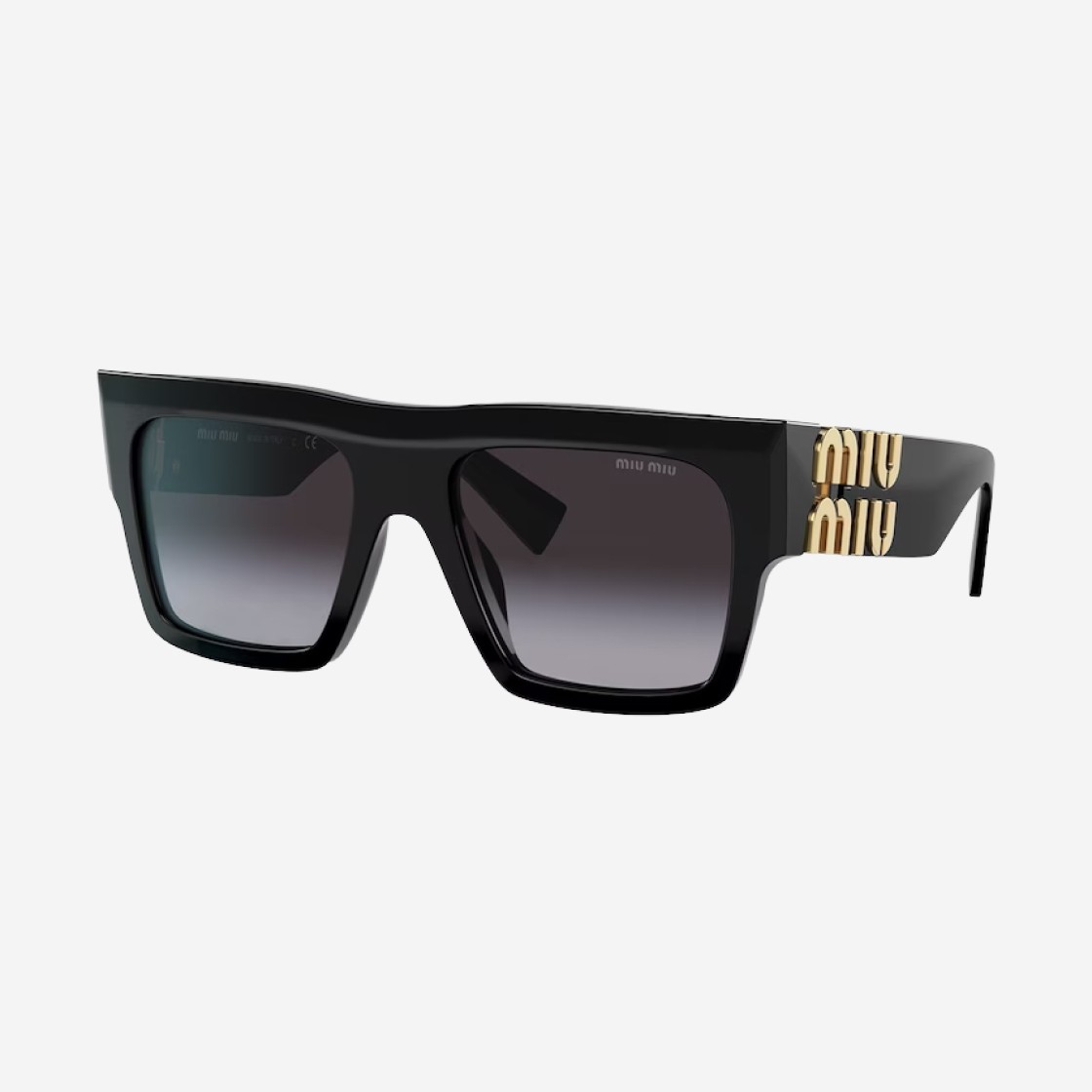 (W) Miu Miu Glimpse Sunglasses Gradient Smoky Grey Lenses Black Acetate 상세 이미지 2