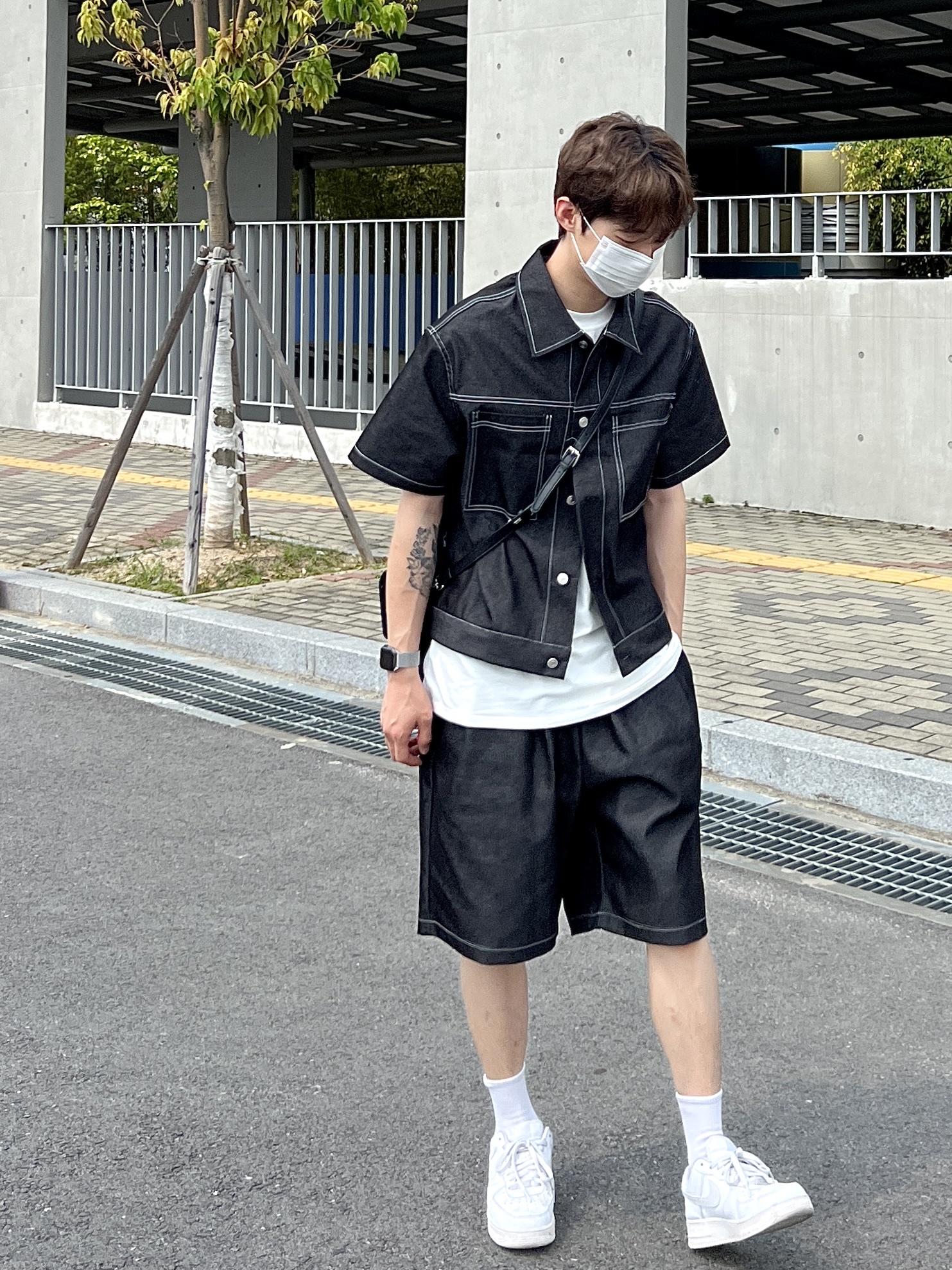 Nike Air Force 1 '07 Low White 착용 스타일 - 1