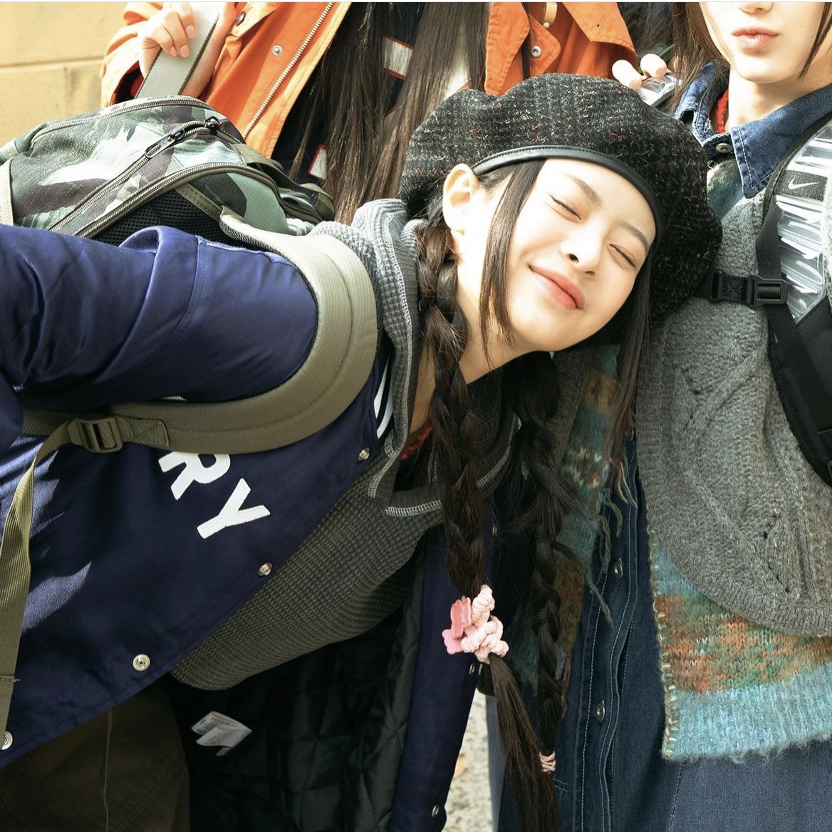 Human Made Stadium Jacket Navy, Human Made 5-Panel Ripstop Cap Olive Drab 착용 스타일 - 3