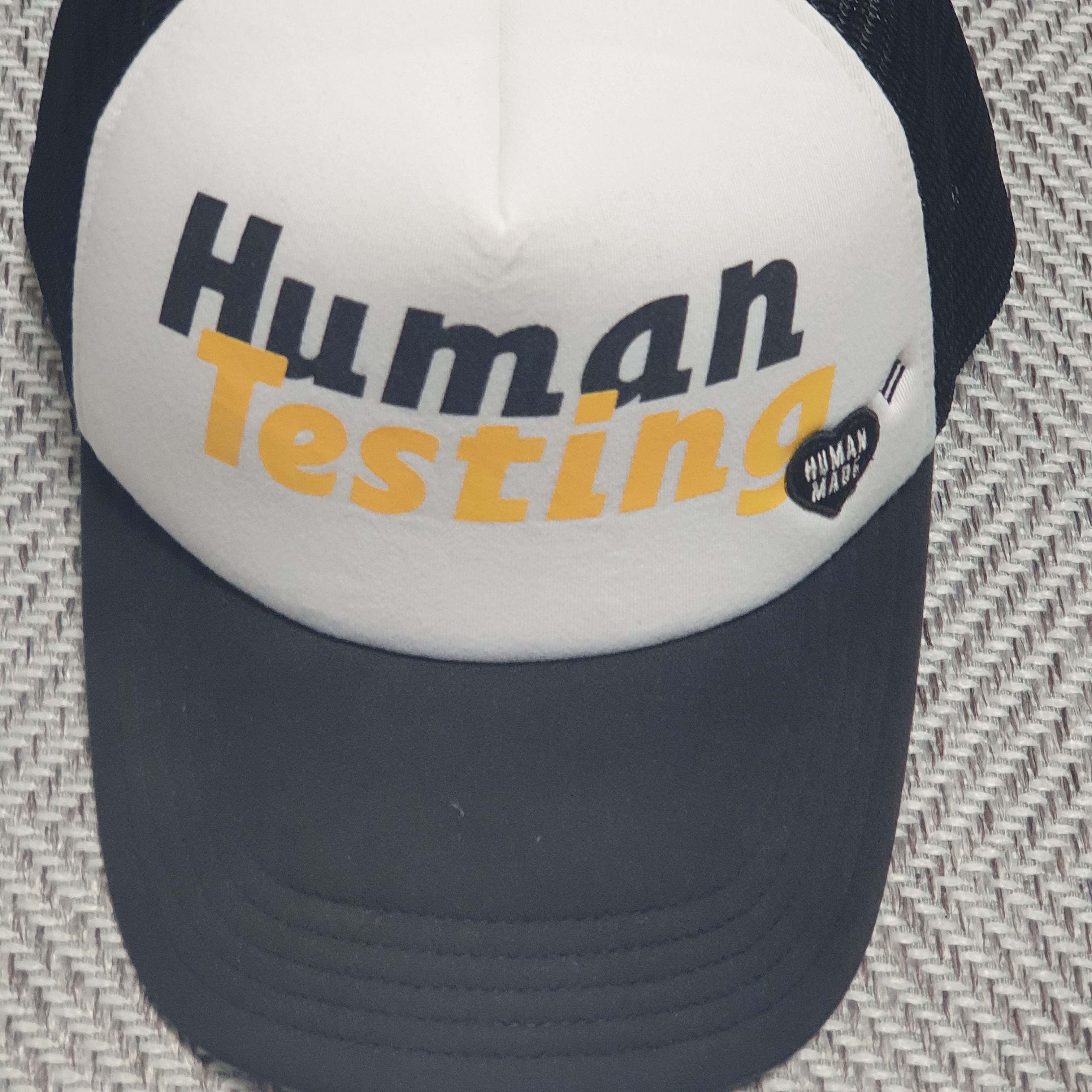 Human Made x A$AP Rocky Human Testing Mesh Cap Black White 착용 스타일