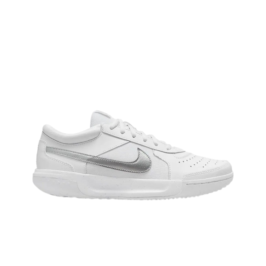 (W) Nike Court Zoom Lite 3 White Metallic Silver