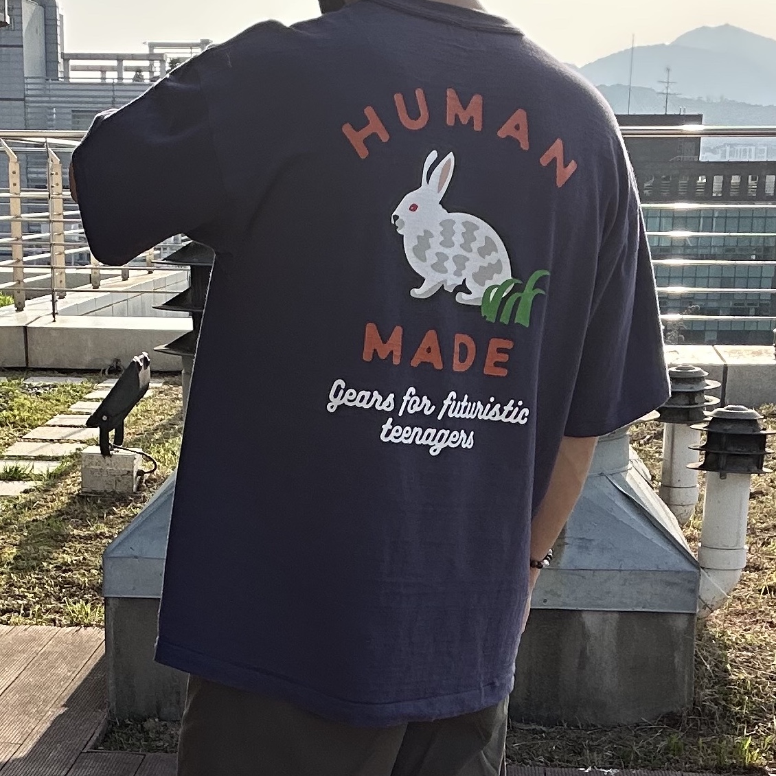 Human Made Pocket T-Shirt #2 Navy 착용 스타일 - 4