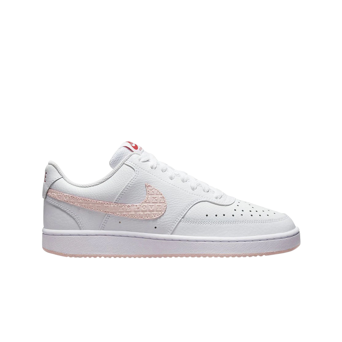 (W) 나이키 코트 비전 로우 밸런타인데이 화이트 애트모스피어 핑크((W) Nike Court Vision Low Valentine's Day White Atmosphere Pink) - 1