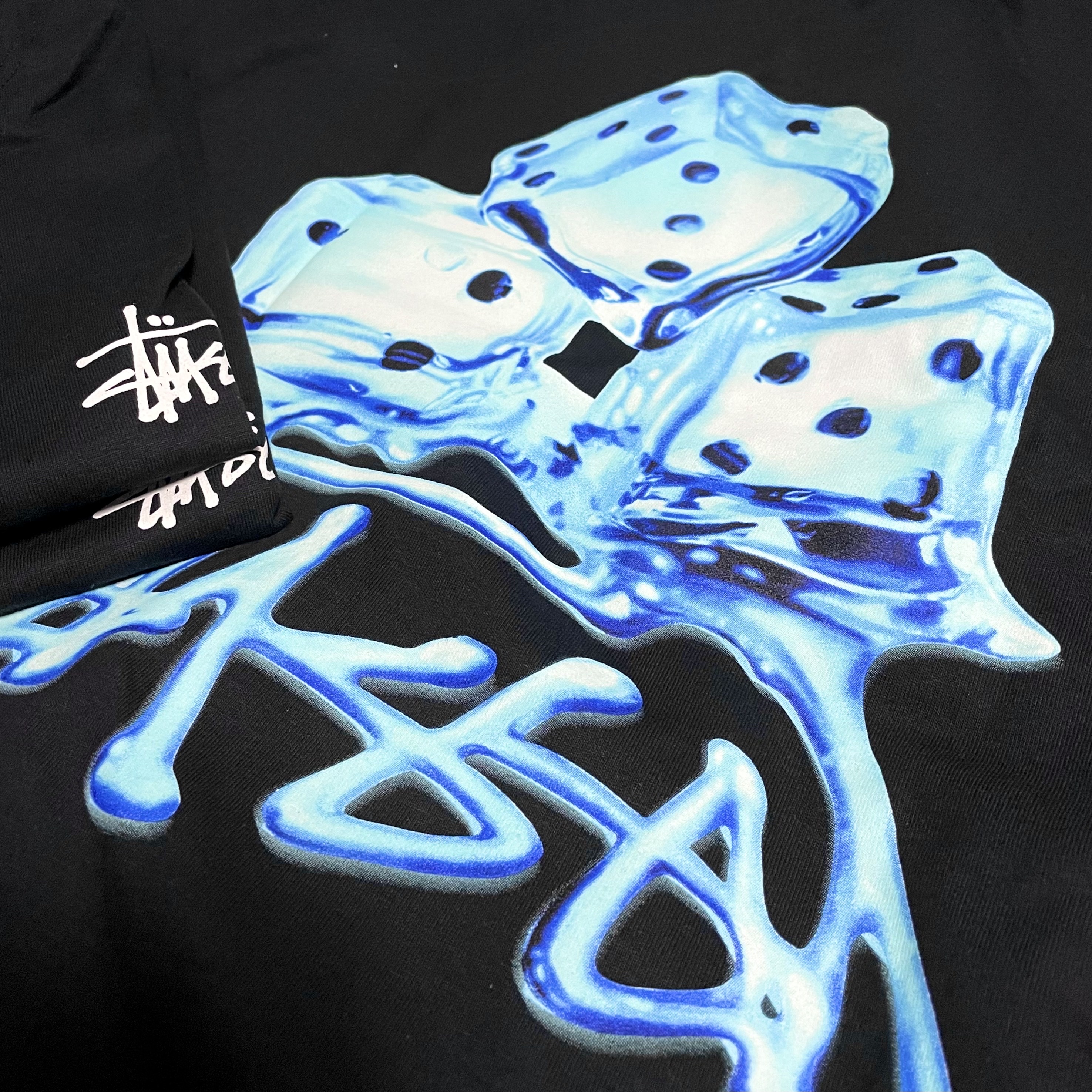 Stussy Melted T-Shirt Black 착용 스타일