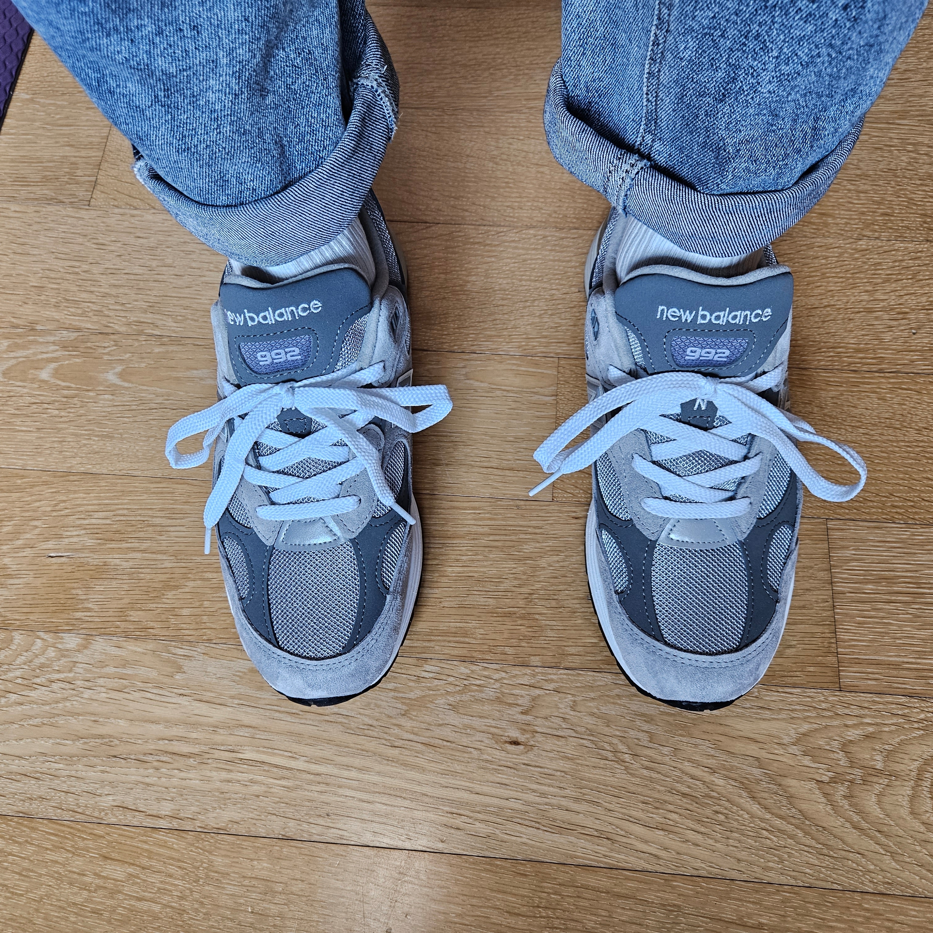 New Balance 992 Made in USA Grey - D Standard 착용 스타일