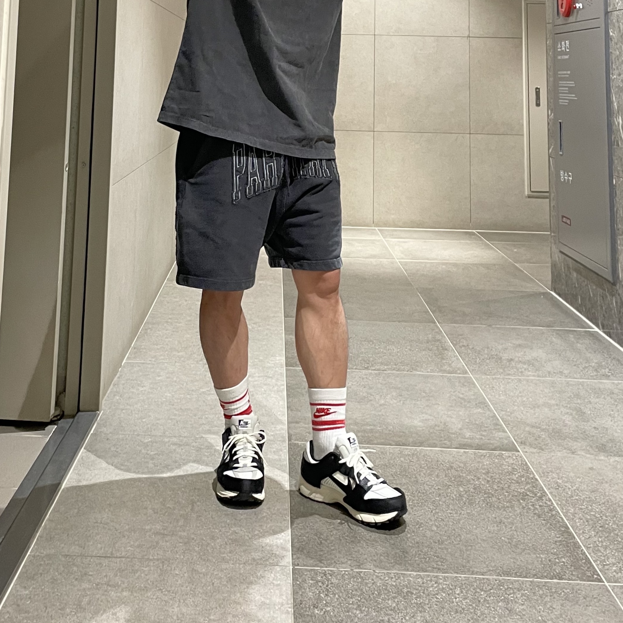 (W) Nike Zoom Vomero 5 Wolf Grey and Black 착용 스타일