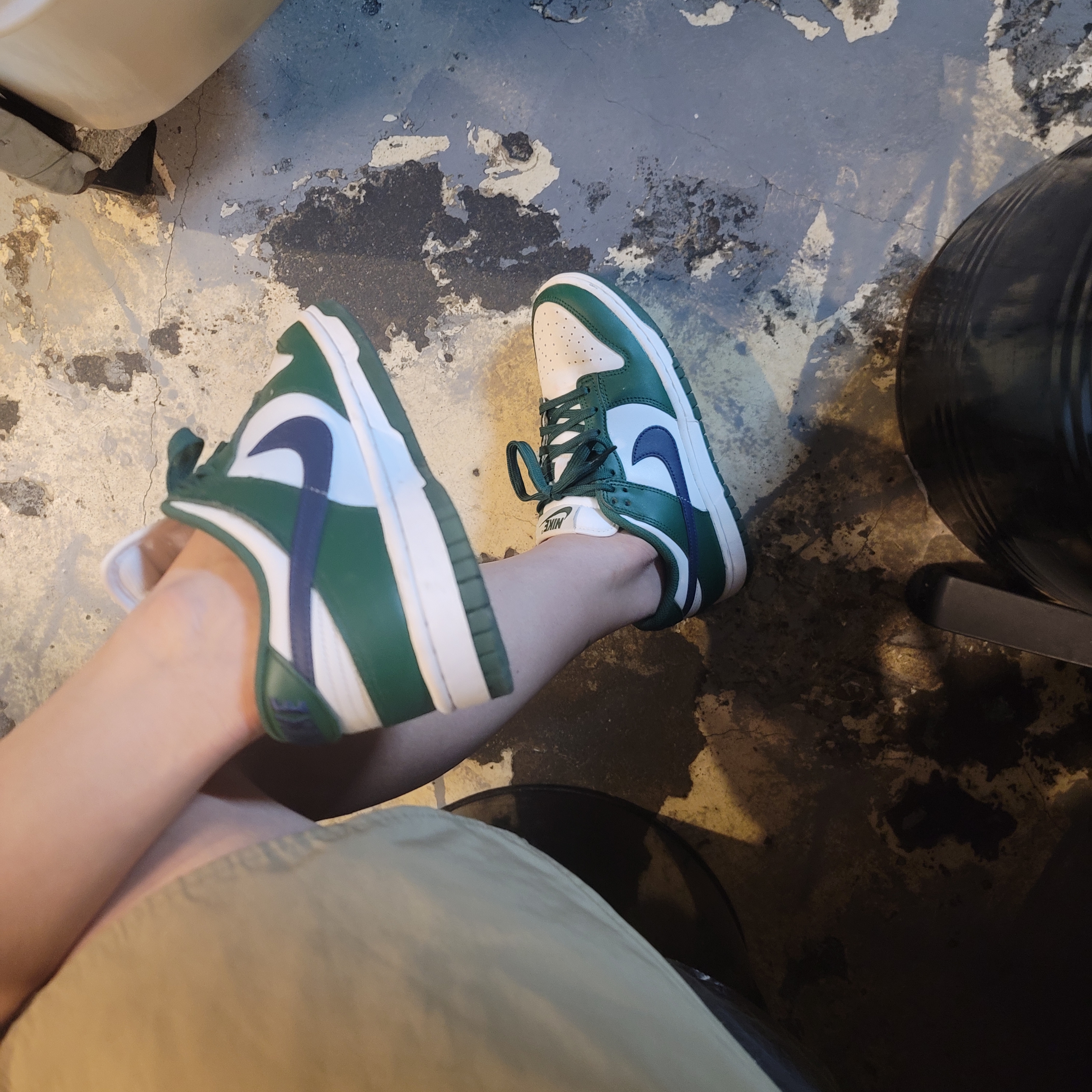 (W) Nike Dunk Low Gorge Green 착용 스타일