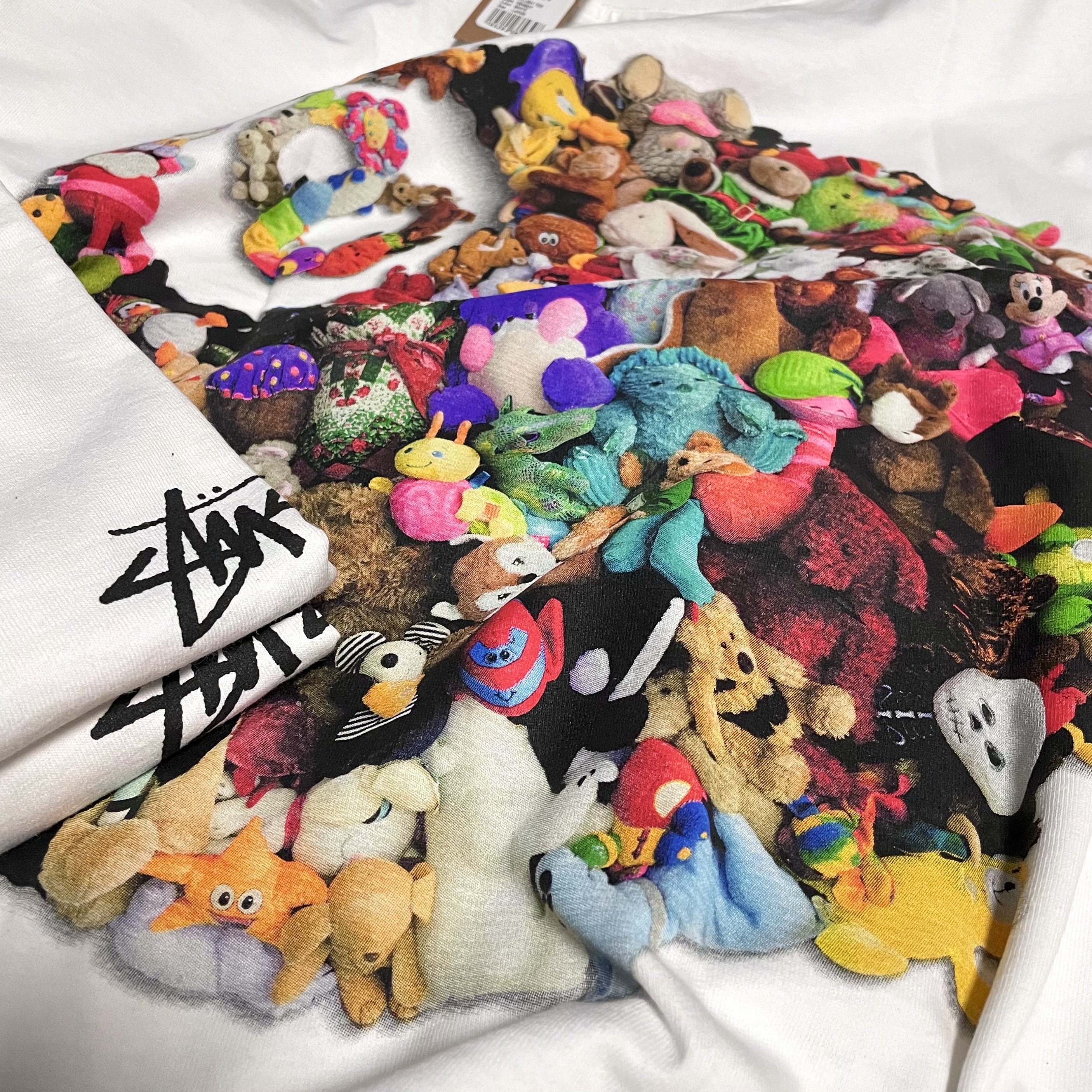 Stussy Plush T-Shirt White 착용 스타일
