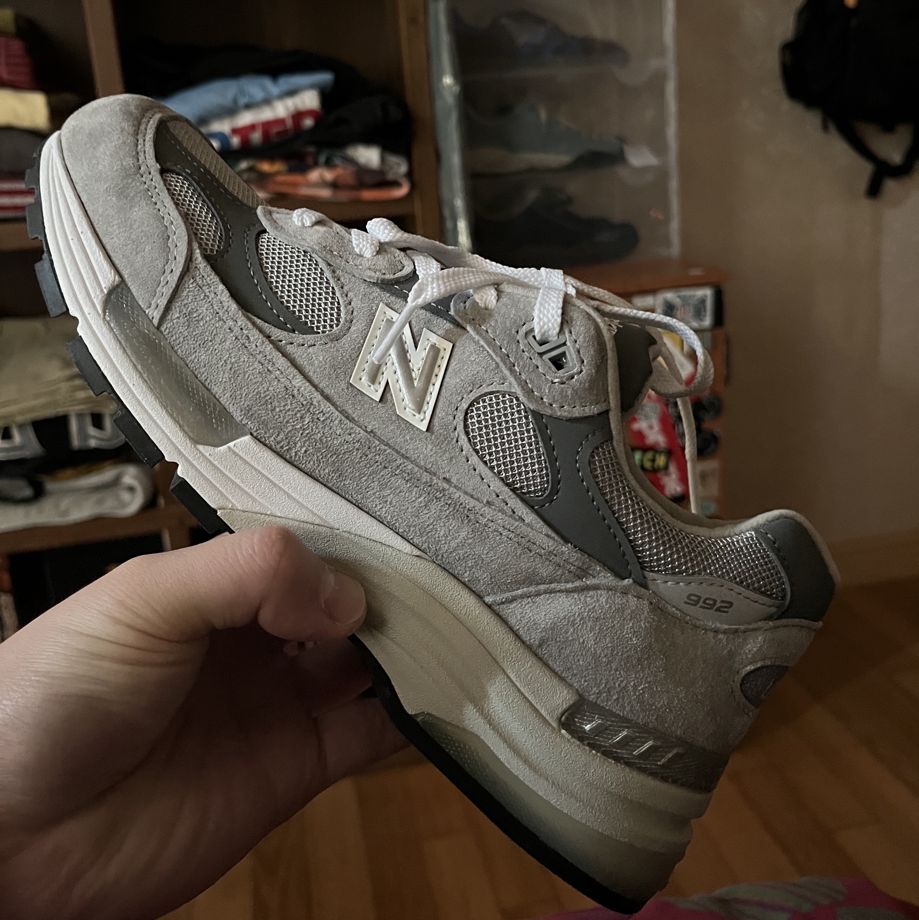 New Balance 992 Made in USA Grey - D Standard 착용 스타일