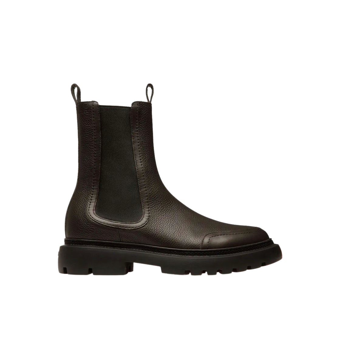 (W) 발리 지니 플랫 레더 부츠 블랙((W) Bally Ginny Flat Leather Boots Black) - 1