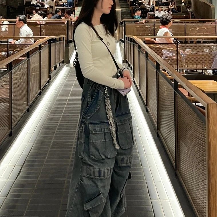 [KREAM 단독] Ourpas 030 Wide Cargo Denim Blue 착용 스타일 - 1